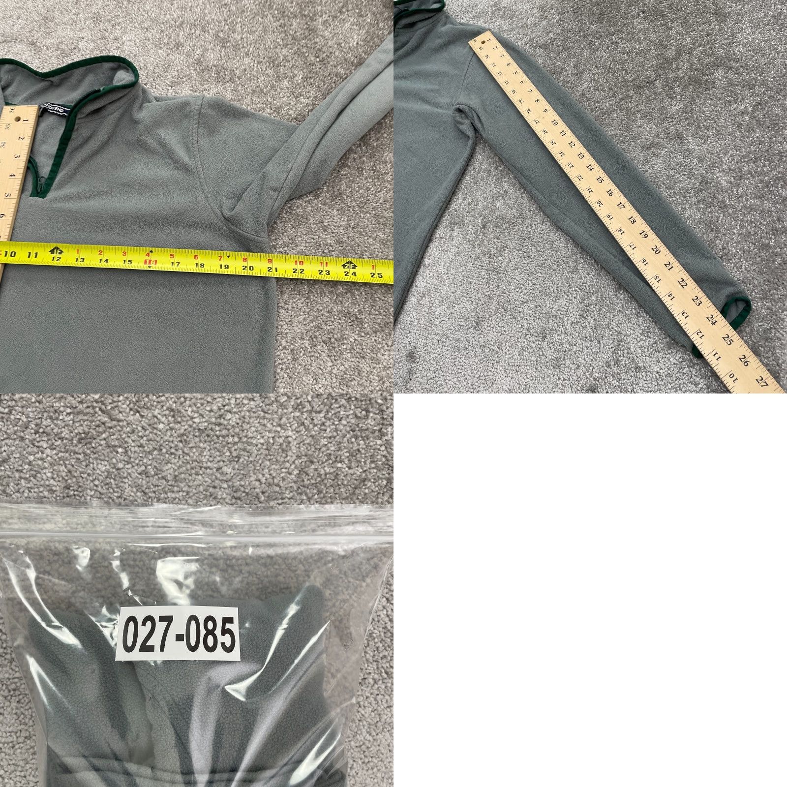 Lands' End Lands' End Fleece Jacket Womens XL Gray 1/4 Zip Outdoor Adventure Hiking Regular Fit Casual Size XL / US 12-14 / IT 48-50 - 8 Thumbnail