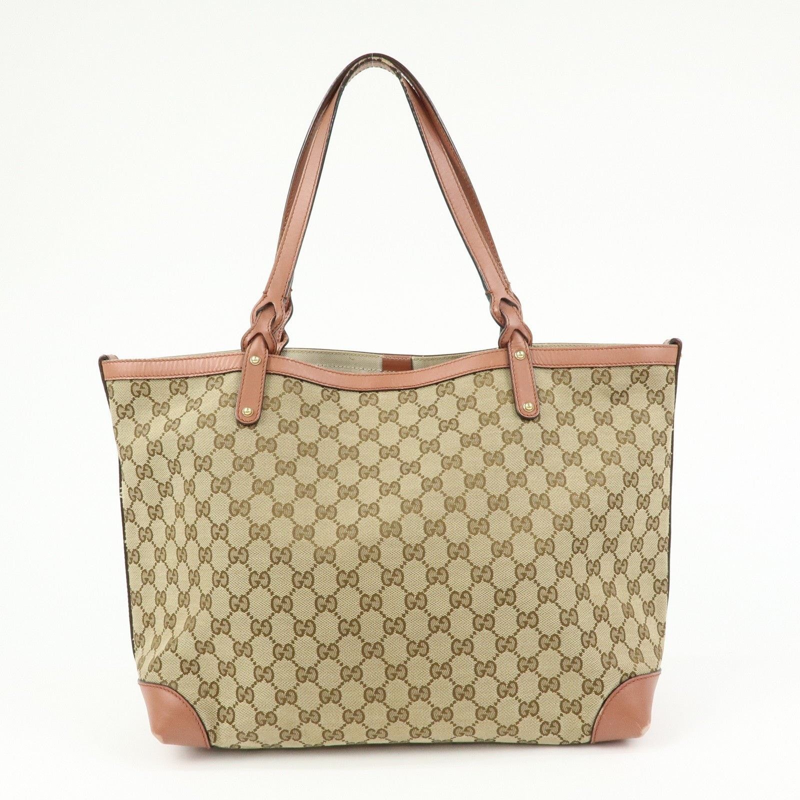 Gucci Gucci GG Canvas & Leather Tote Tan Size ONE SIZE - 2 Thumbnail