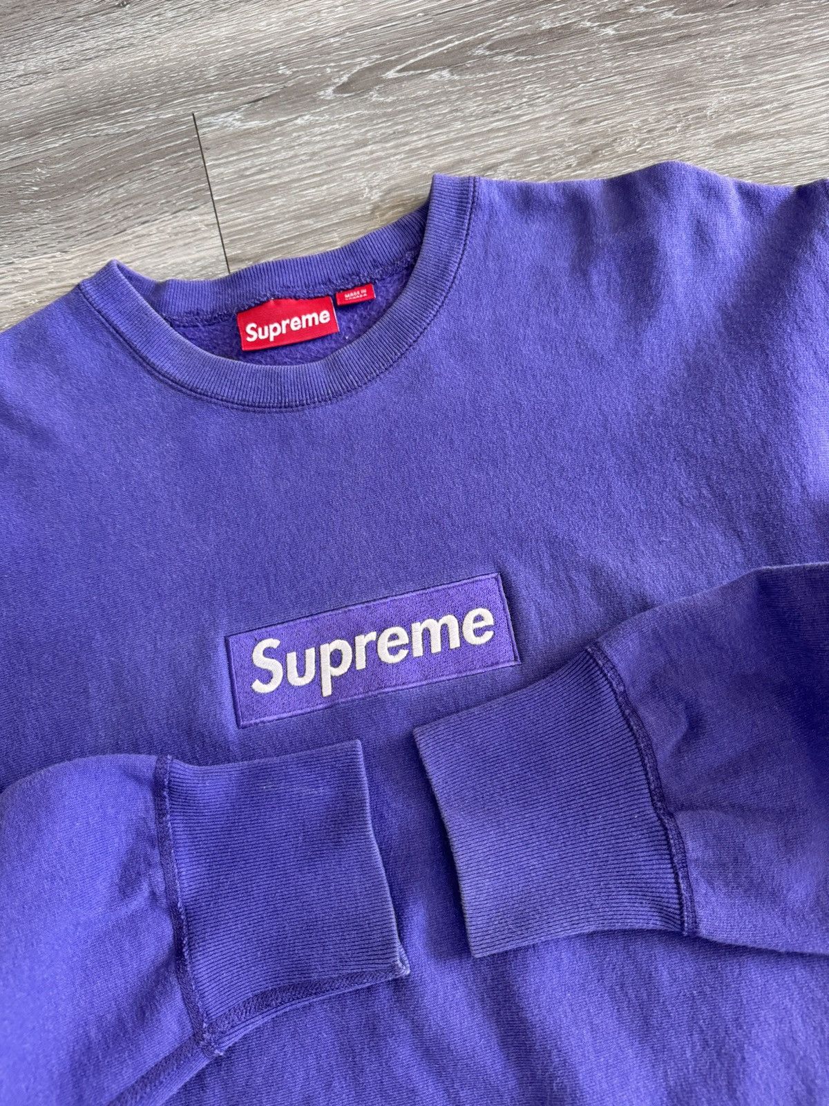 Supreme Supreme Purple Box Logo Crewneck 2004 Size US XL / EU 56 / 4 - 3 Thumbnail