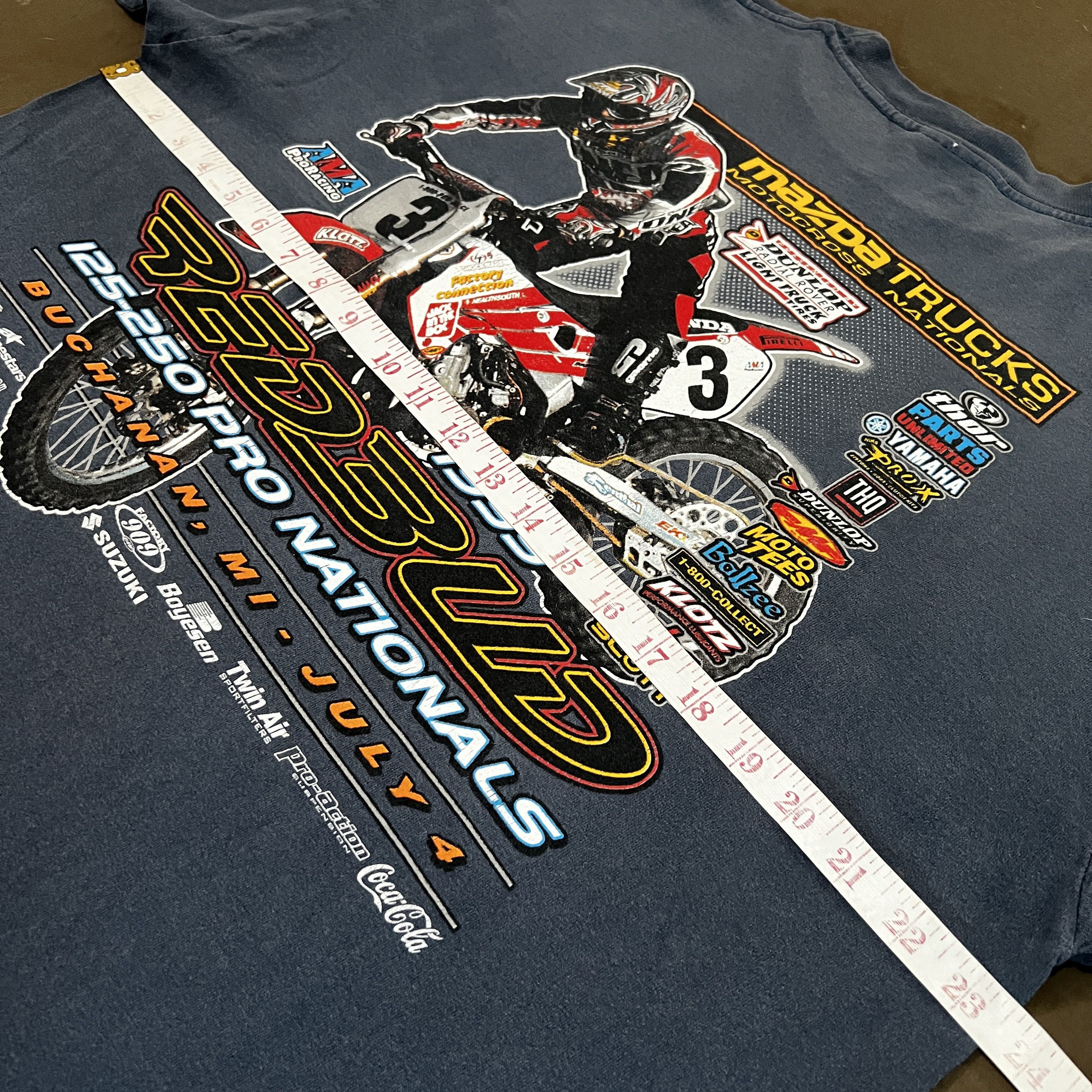 Fox Racing × Sports Specialties × Vintage Vintage 90s Red Bud MX Pro Nationals Motocross Promo Tee XL Size US XL / EU 56 / 4 - 8 Thumbnail