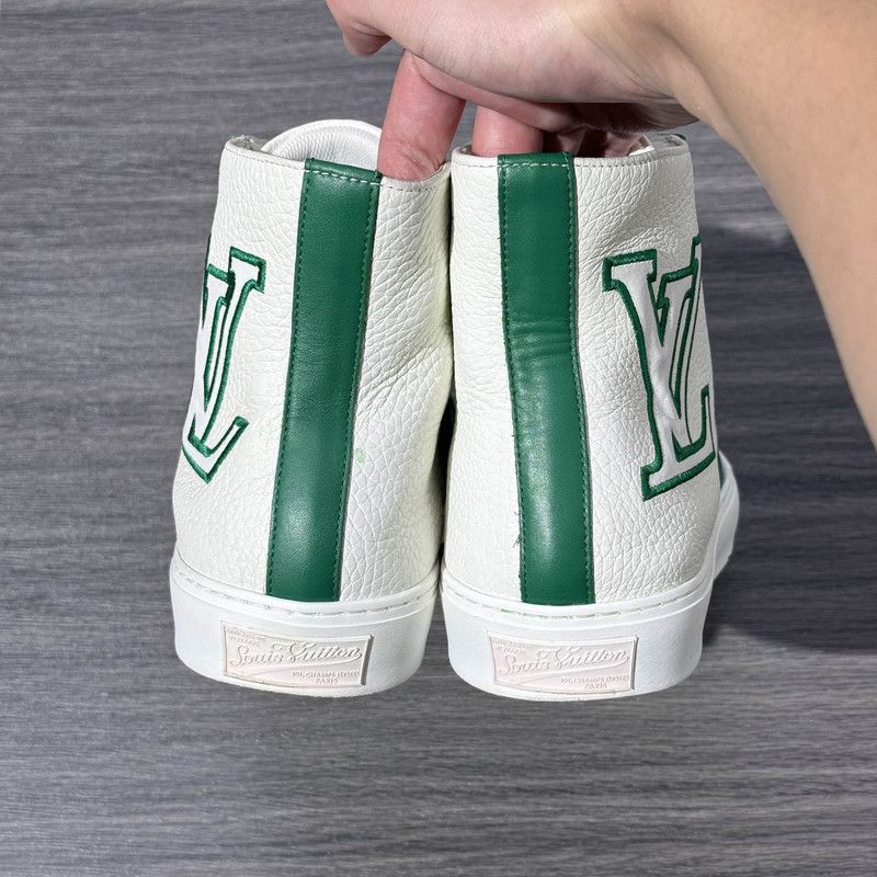 Louis Vuitton Louis Vuitton White Green Tattoo Casual Sneakers - Size US 8 / EU 41 - 3 Thumbnail