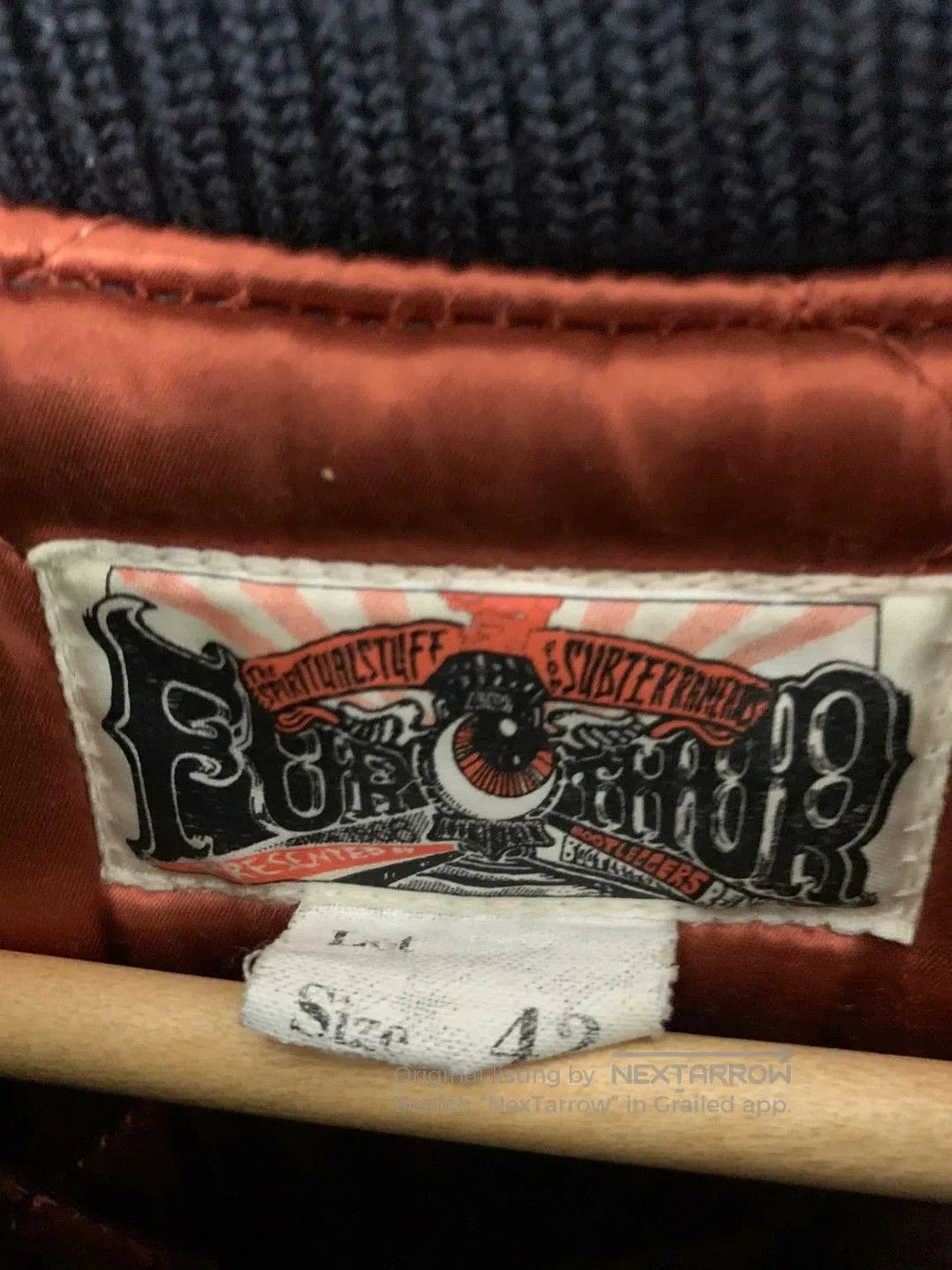Japanese Brand bootleggers cotton jacket with leather sleeves. Size US L / EU 52-54 / 3 - 5 Thumbnail