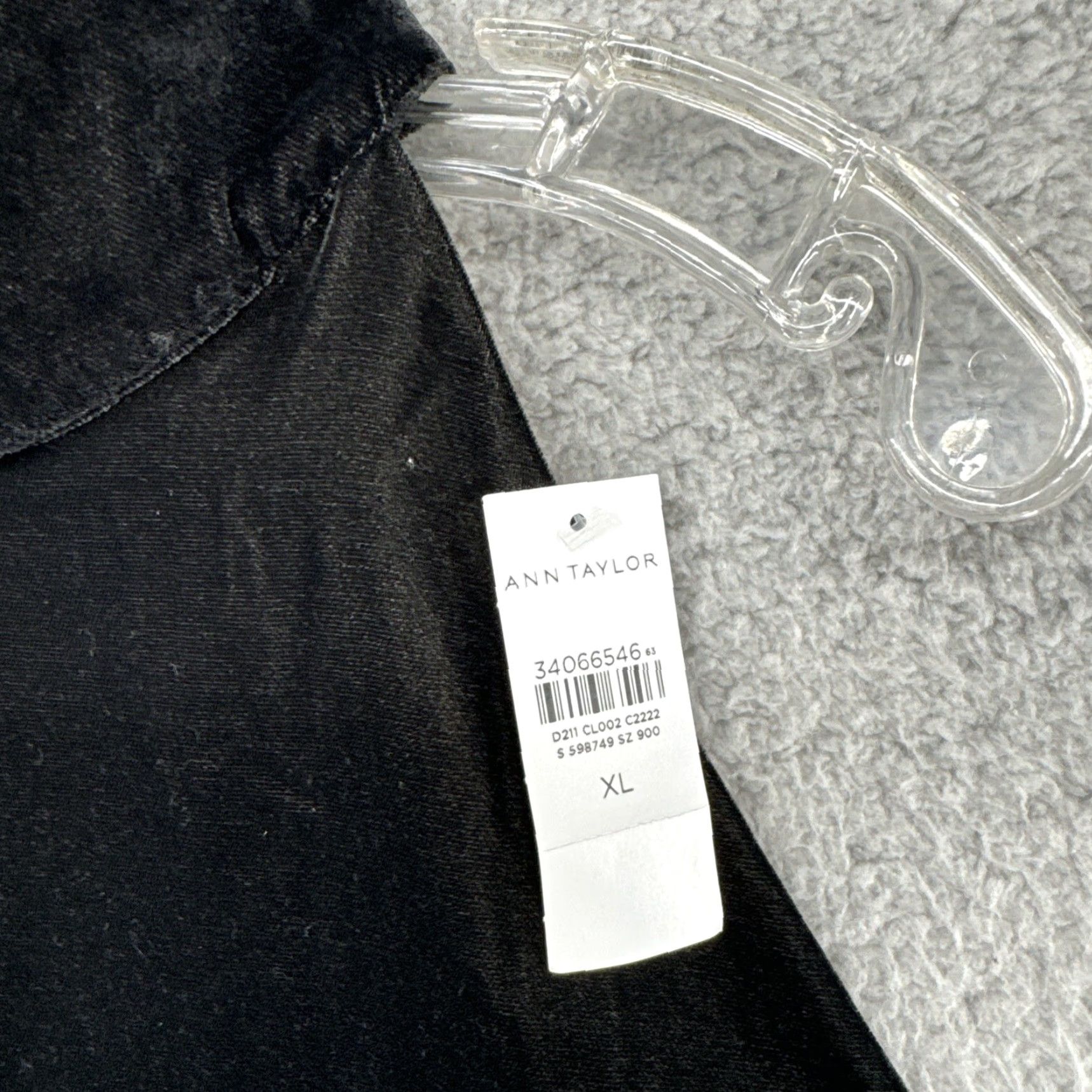 Ann Taylor Ann Taylor Black Velour Sleeveless Tie Blouse Women’s XL NEW Size XL / US 12-14 / IT 48-50 - 2 Thumbnail