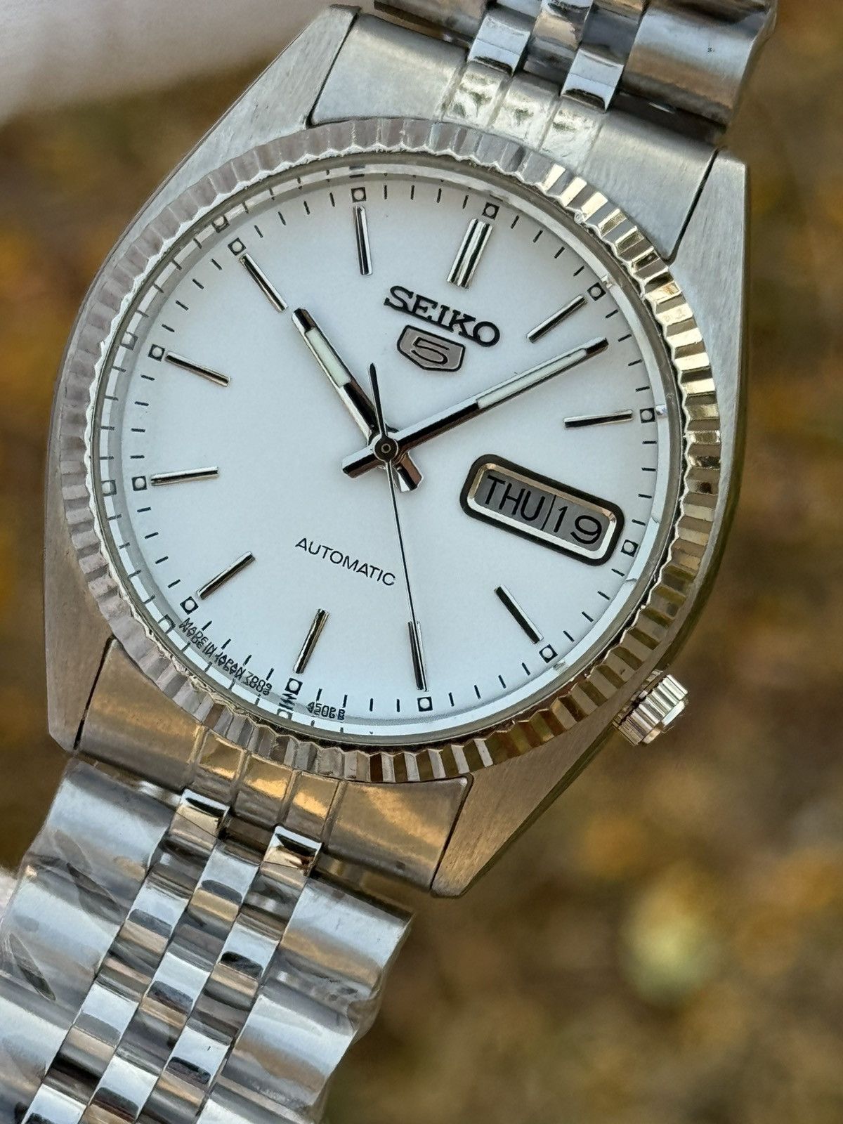 Seiko seiko 5 Crisp White SNXJ automatic 7009-3110 Japan Made Size 36 - 13 Thumbnail