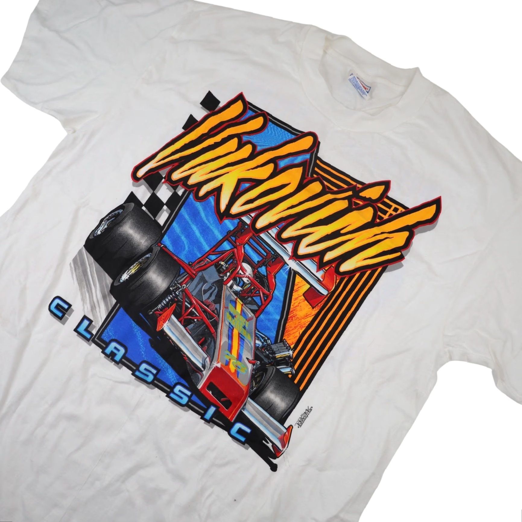 Vintage VINTAGE Vukovich Classic Sprint Car Racing Graphic Shirt Men L White Graphics Sprint Car 8+/10 Size US L / EU 52-54 / 3 - 2 Thumbnail