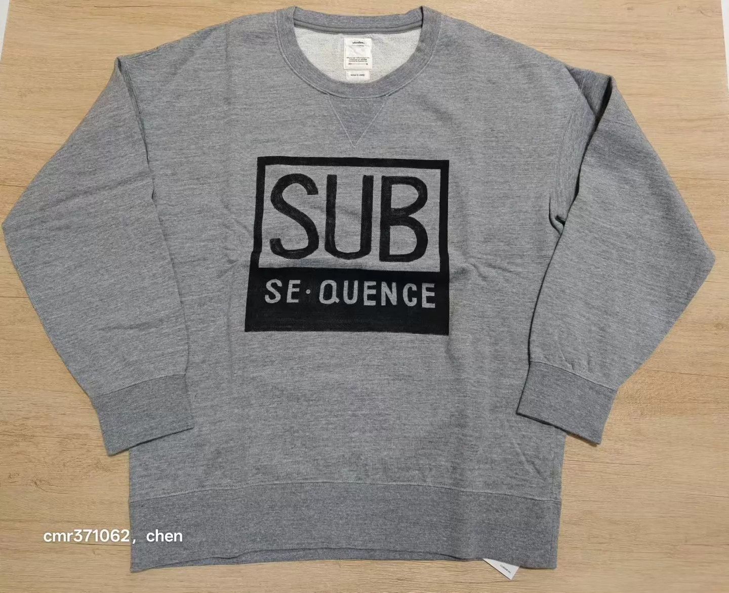 Visvim VISVIM JUMBO SWEAT CREW L/S SUB limited white grey Size US L / EU 52-54 / 3 - 1 Thumbnail