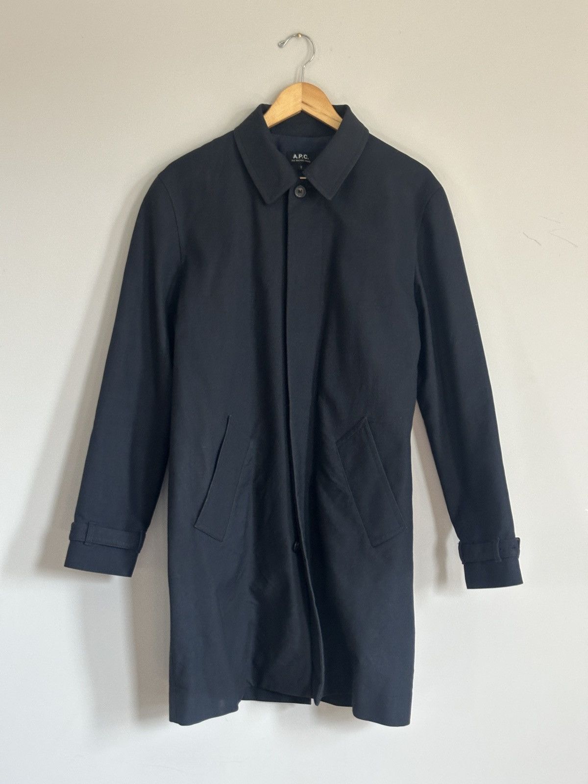 A.P.C. Navy Trench Coat Size US S / EU 44-46 / 1 - 1 Thumbnail
