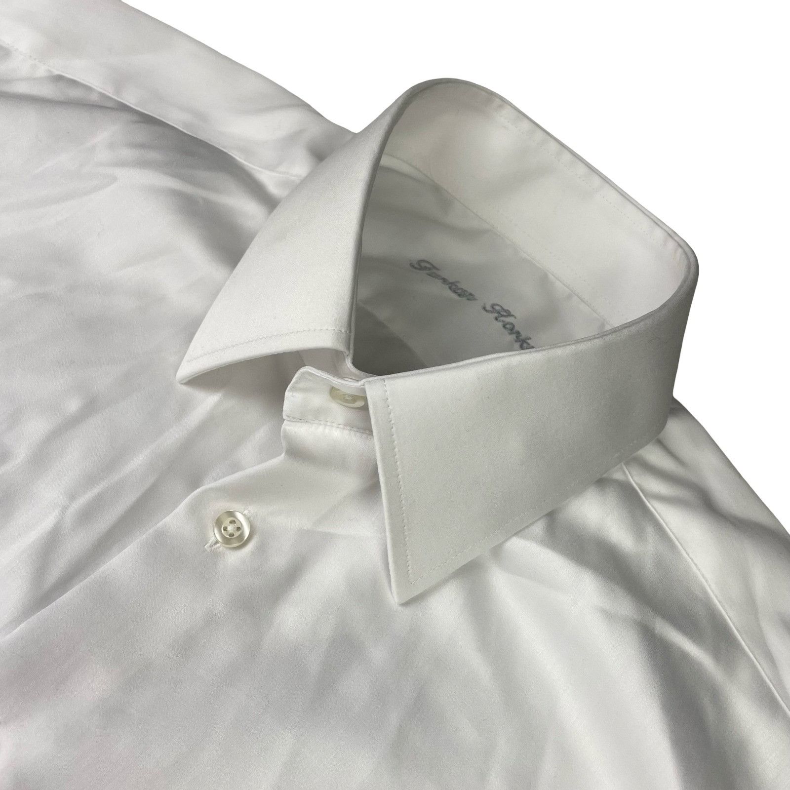 Other Furkan Korkmaz Men's Bespoke Custom 100% Cotton L/S Dress Sh Size US L / EU 52-54 / 3 - 1 Thumbnail