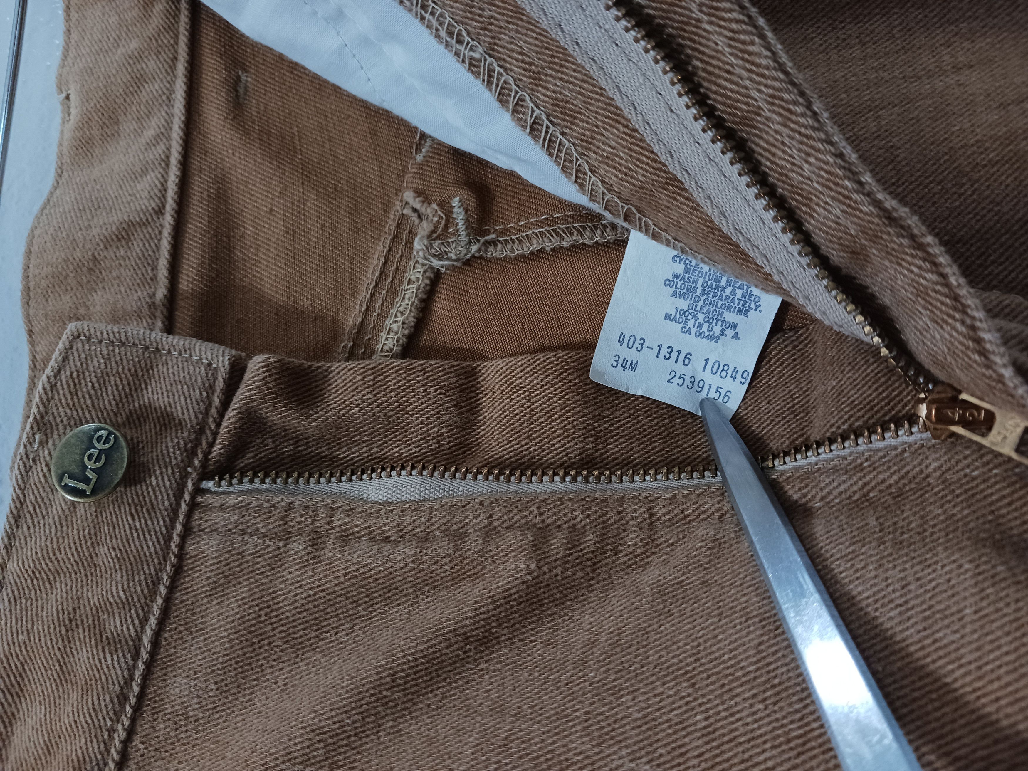 Lee Lee Vintage 1970s "Lee-Set" Sanfor-Set Bell Bottom Jeans Size US 34 / EU 50 - 3 Thumbnail