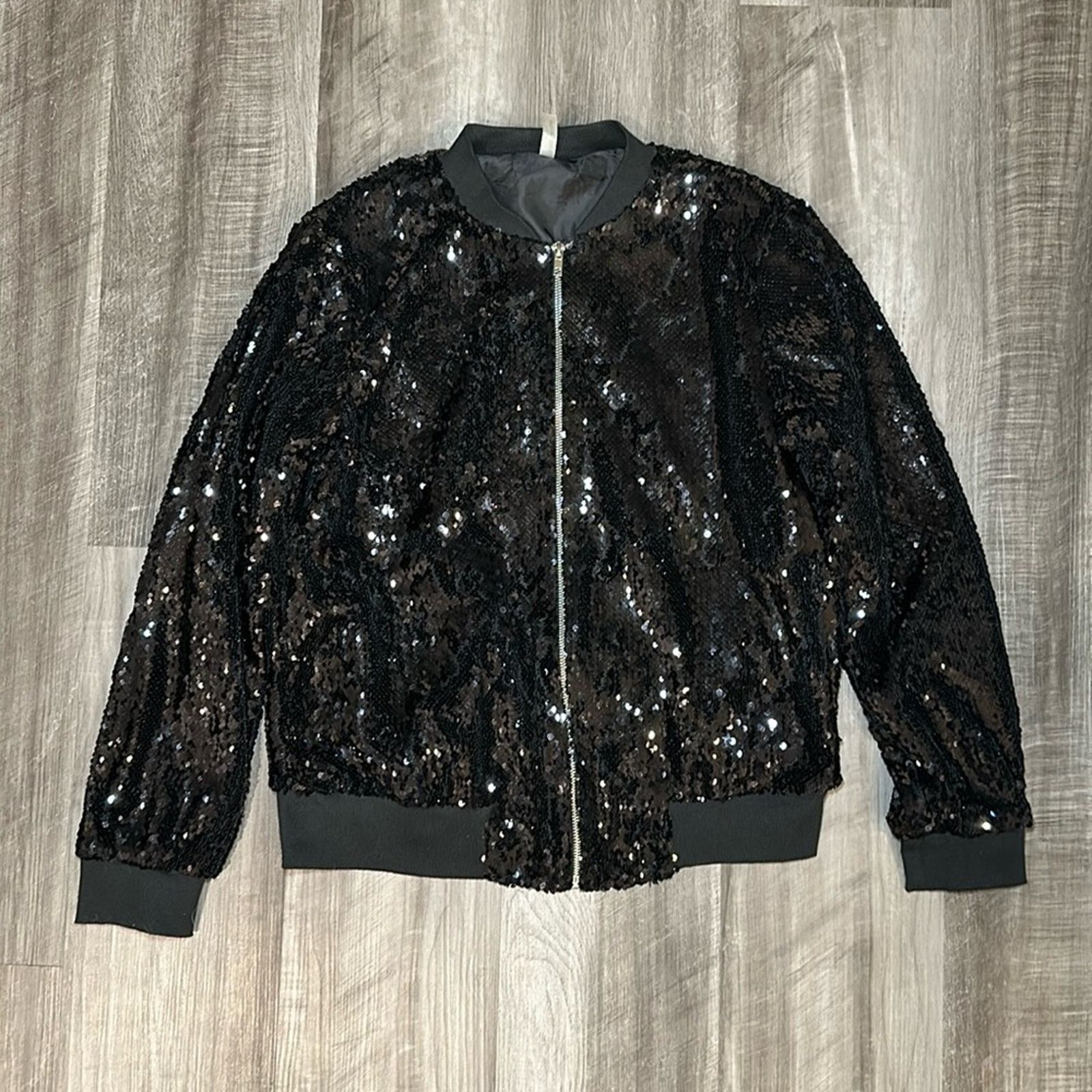 Other Bishop Street Apparel Sequined Star Bomber Jacket - Medium Size M / US 6-8 / IT 42-44 - 1 Thumbnail