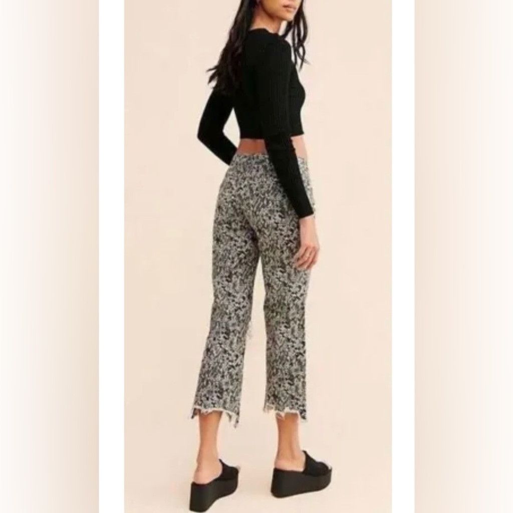 Free People Free People We The Free Printed Jeans Size 24. B19 Size 24" / US 00 / IT 34 - 3 Thumbnail