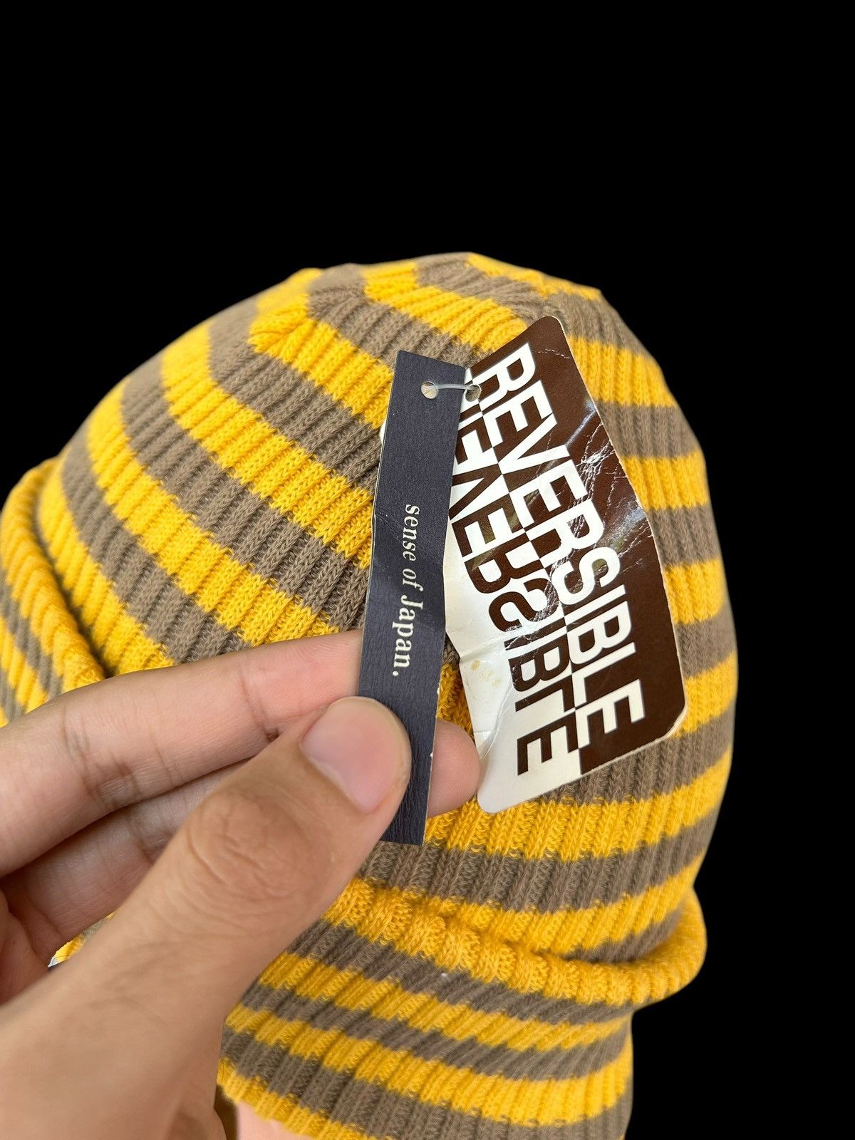 Japanese Brand × Kapital × Vintage Stripe sense of Japan reversible Beanie Hats Size ONE SIZE - 9 Thumbnail