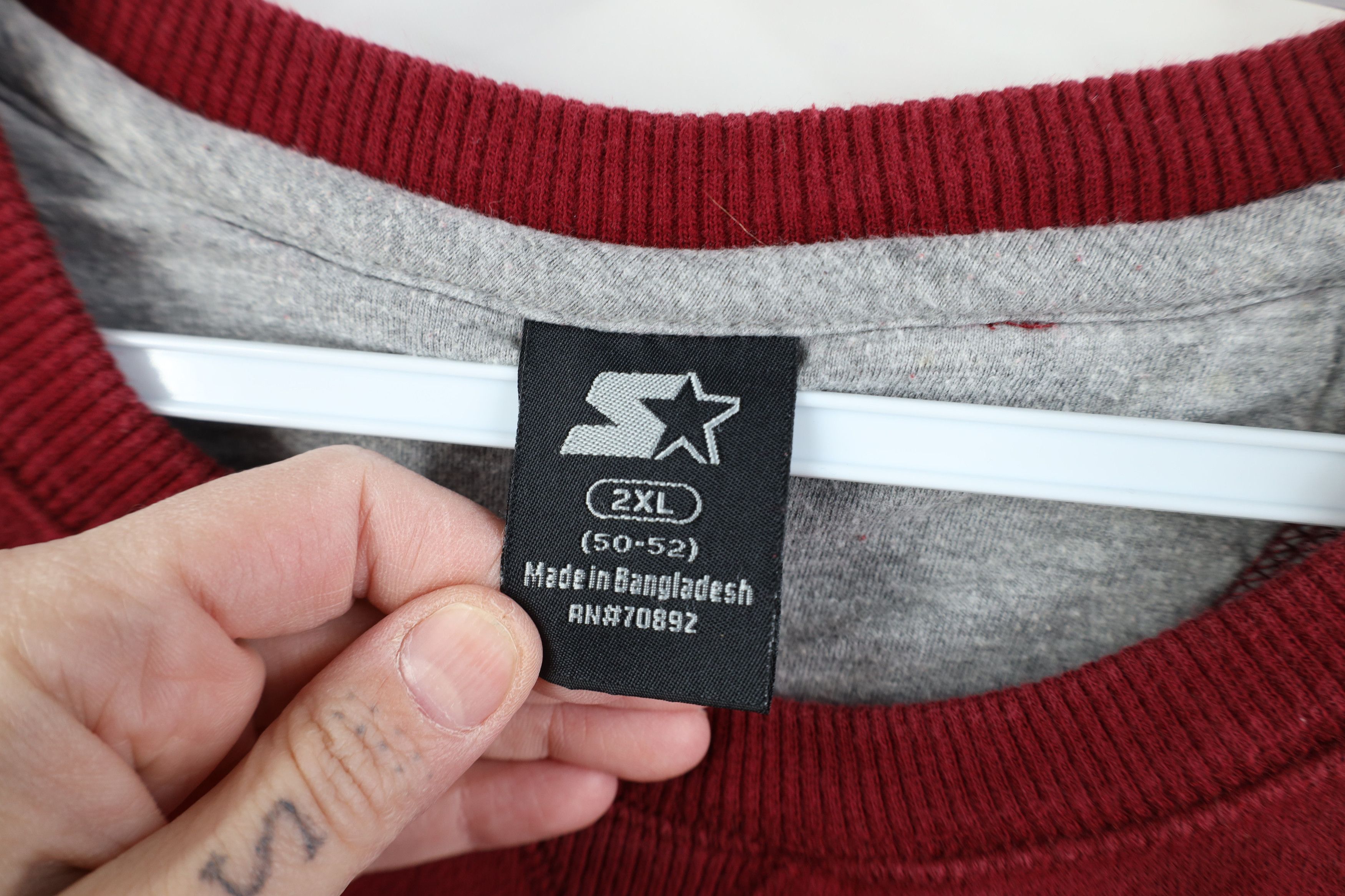Starter Vintage 90s Y2K Starter Classic Logo Crewneck Sweatshirt Red Size US XXL / EU 58 / 5 - 9 Thumbnail