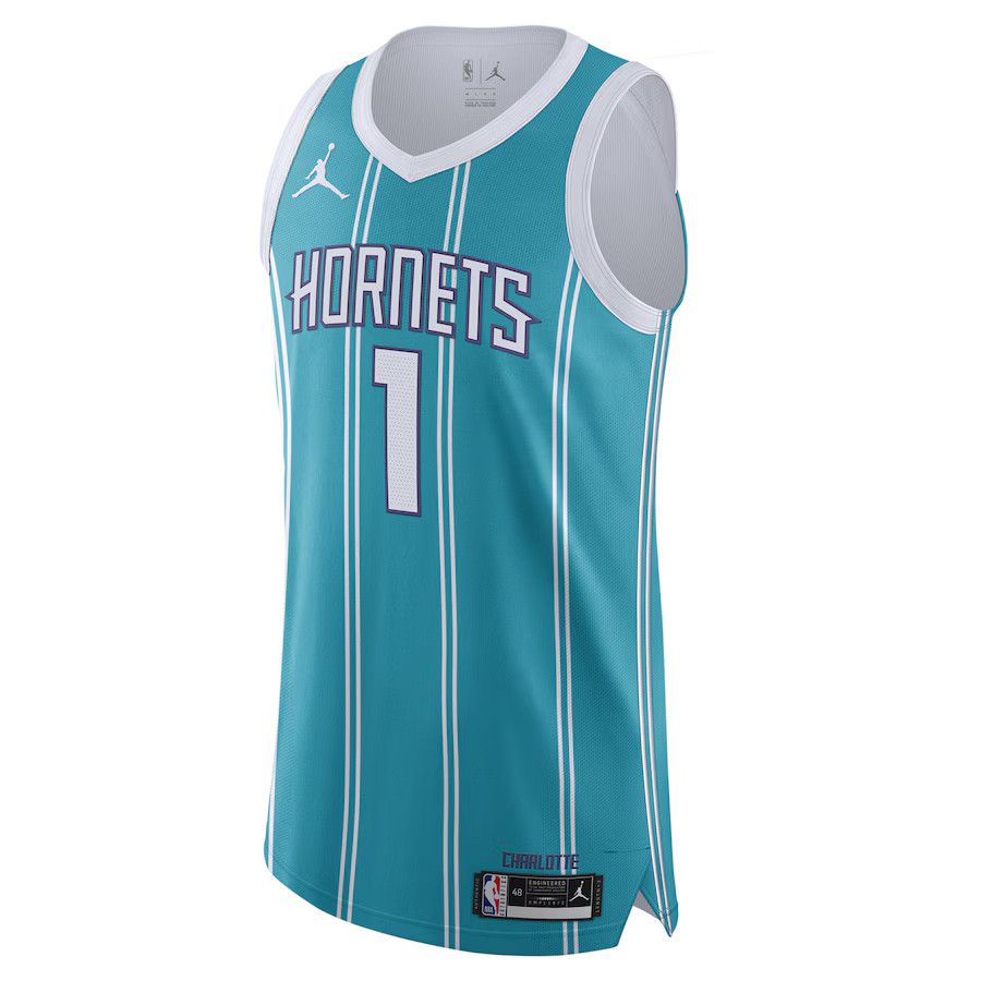 Nike Jordan LaMelo Ball Charlotte Hornets Authentic Jersey Icon Size US XXL / EU 58 / 5 - 3 Thumbnail