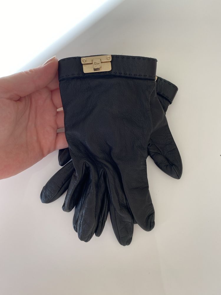 Christian Dior Monsieur Christian Dior Leather Gloves Size ONE SIZE - 3 Thumbnail