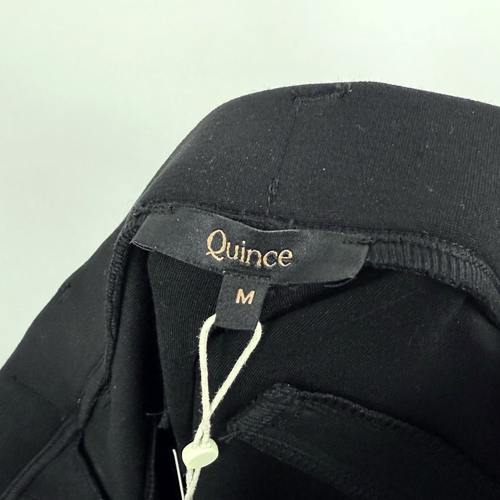 Quince Quince Womens Petite Black Ultra Stretch Ponte Pants Straight Leg NWT Size 32" / US 10 / IT 46 - 5 Thumbnail