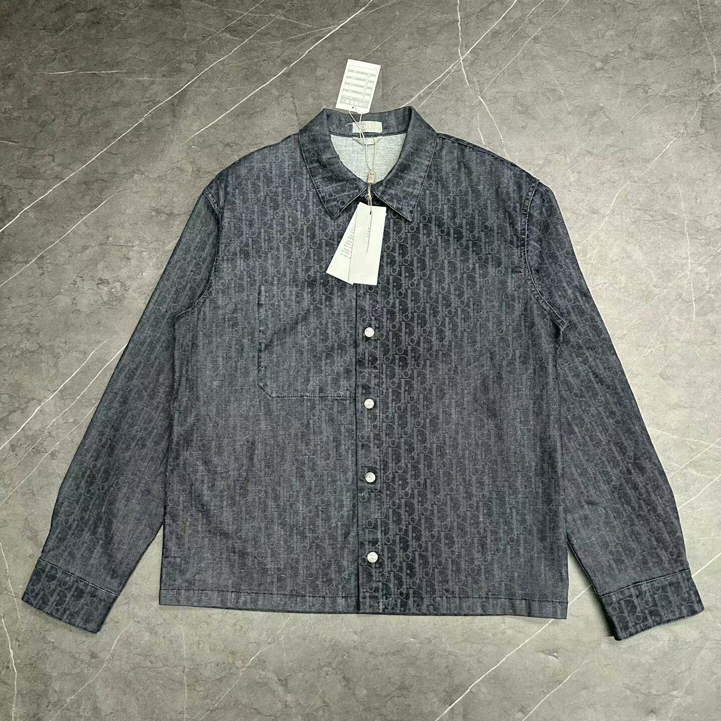 Dior black logo denim shirt by dior Size US L / EU 52-54 / 3 - 1 Thumbnail