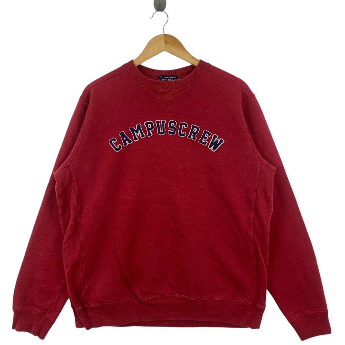 Vintage Vintage CAMPUS CREW UNIVERSITY Embossed Logo Sweatshirt Size L / US 10 / IT 46 - 5 Thumbnail