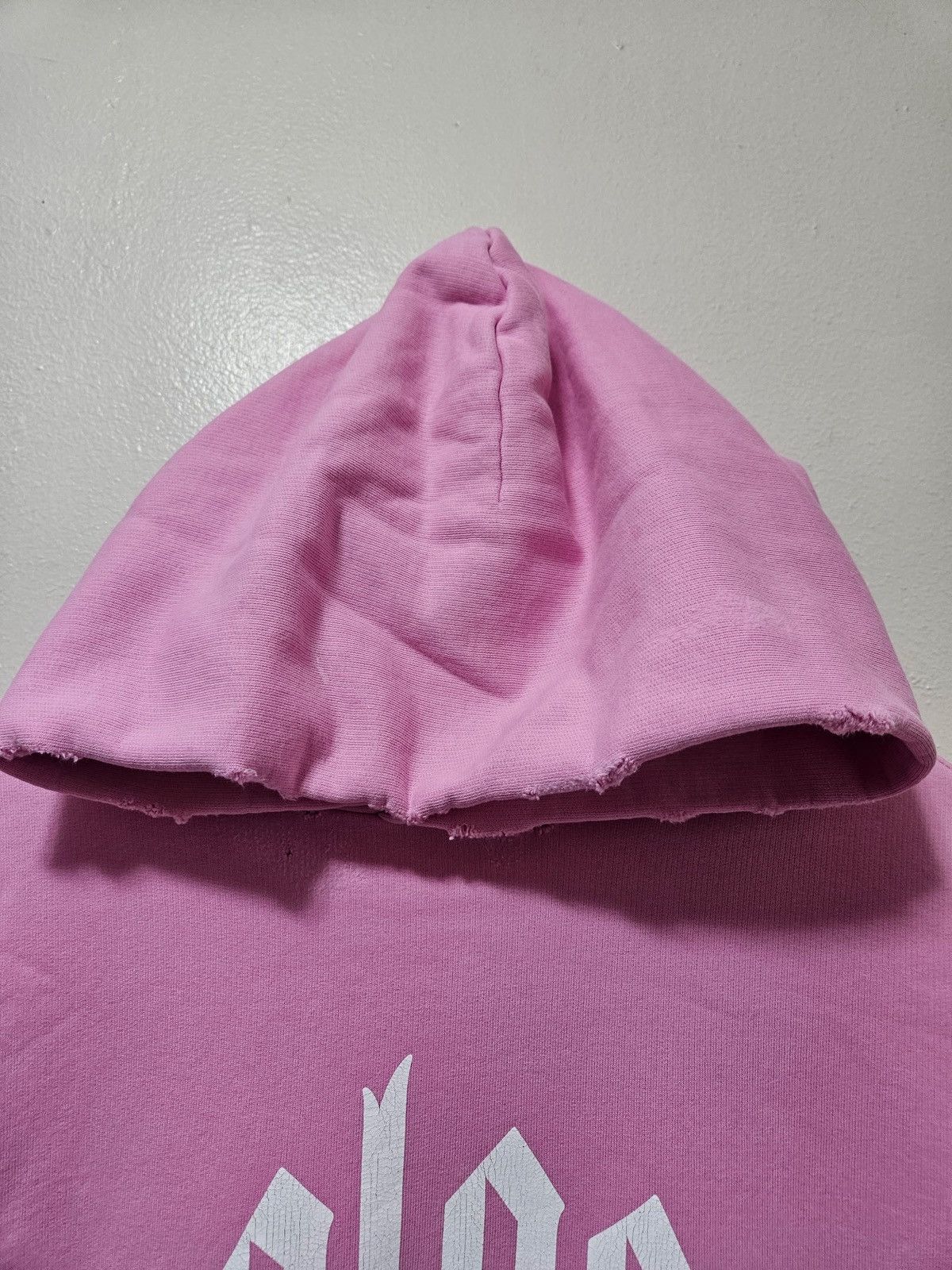 Balenciaga Distressed Pink Nologo Hoodie Size US XS / EU 42 / 0 - 3 Thumbnail