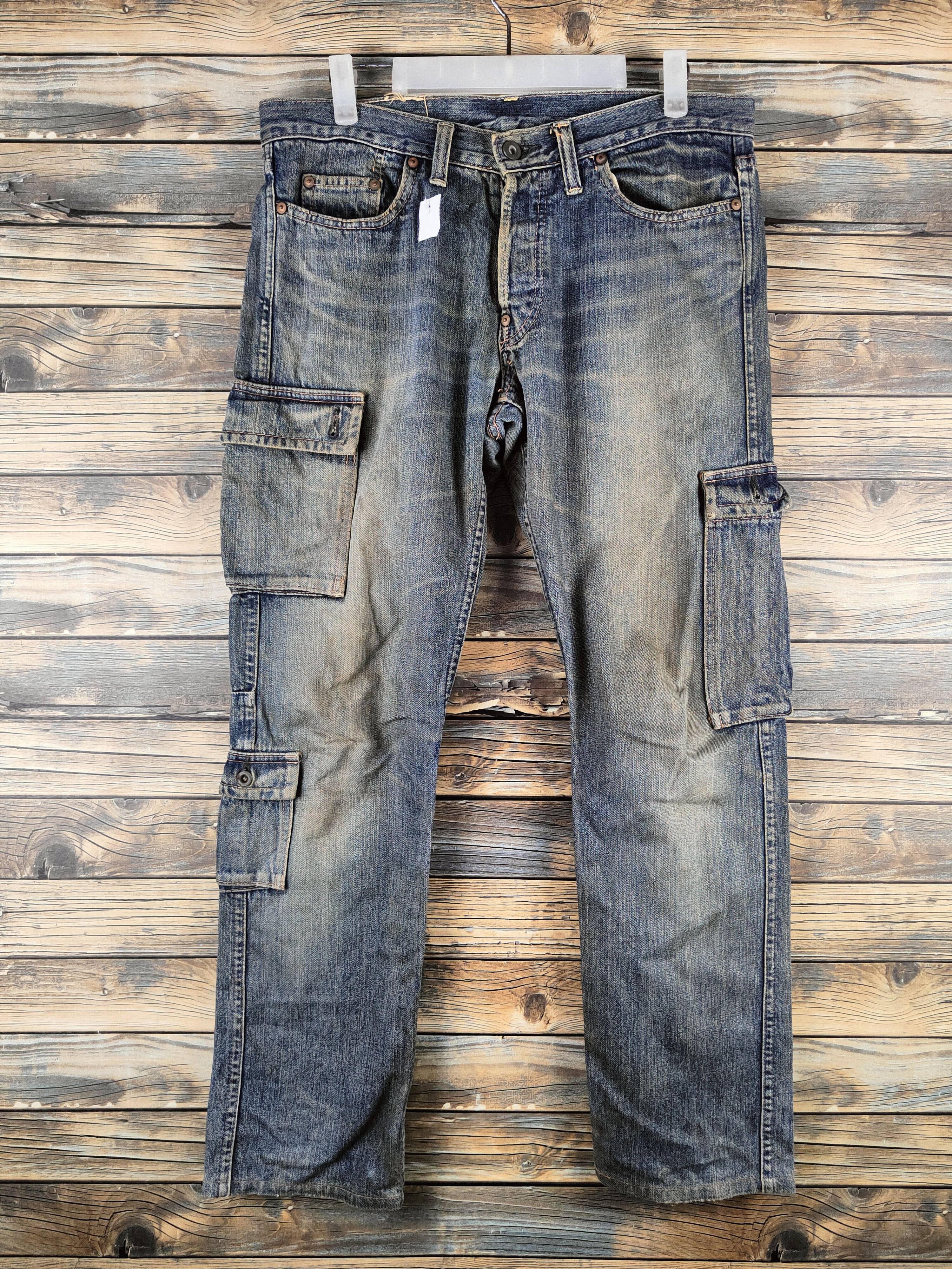 Johnbull DL Johnbull Blue Distressed Ripped Jeans #46-896 Size US 33 - 1 Thumbnail