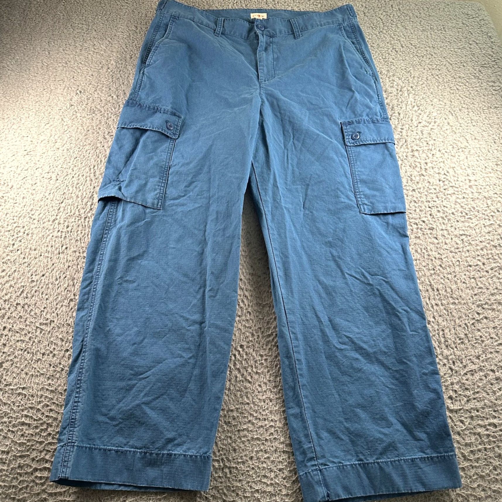 J.Crew JCrew Cargo Pants Mens 32 Blue Baggy Utility Pocket Skater Workwear Size US 32 / EU 48 - 2 Thumbnail