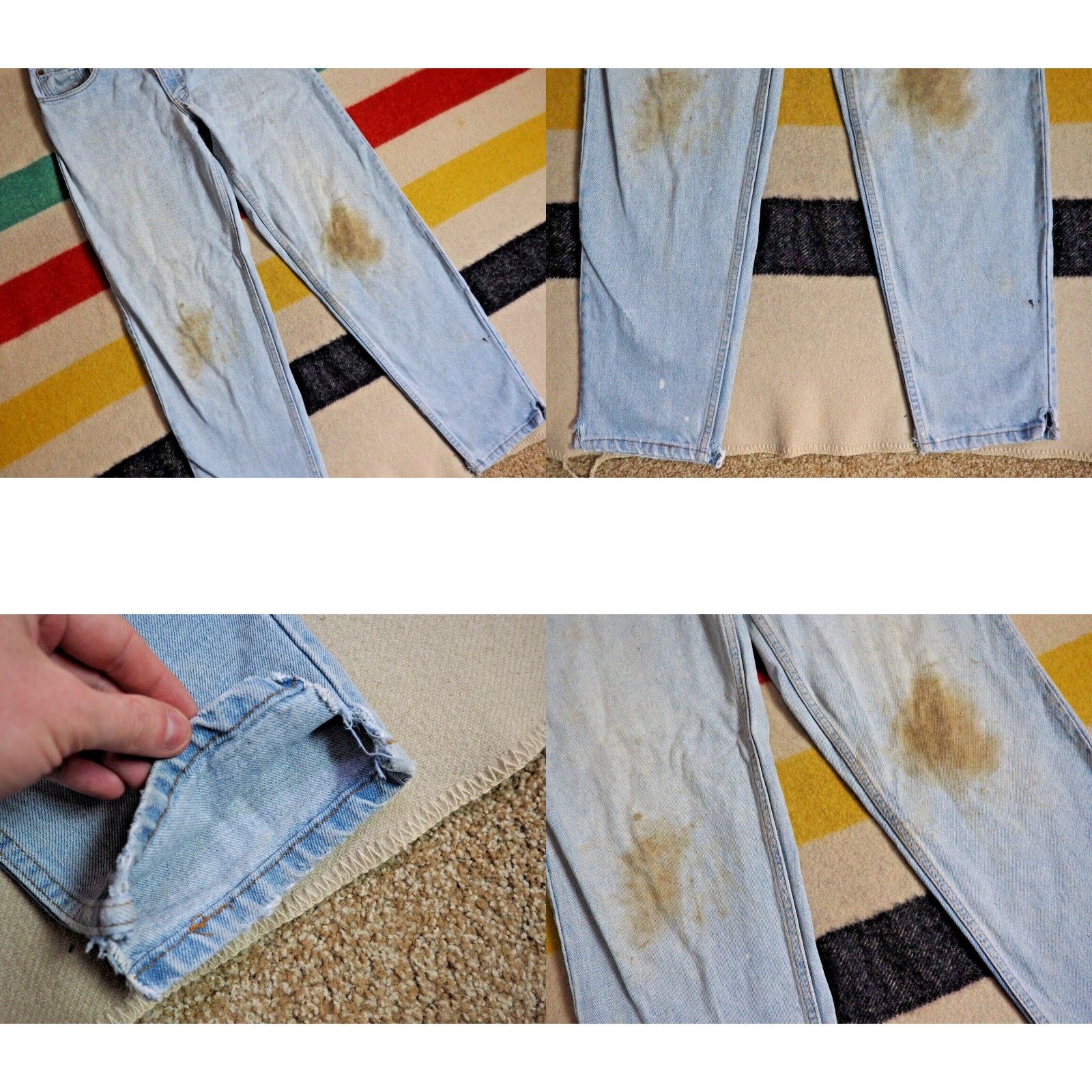 Levi's VTG Levi's 560 Denim Jeans 31x32 Blue Distressed 90s Grunge Casual Regular Vintage Jeans Pants Mens Girls Size US 31 - 8 Thumbnail