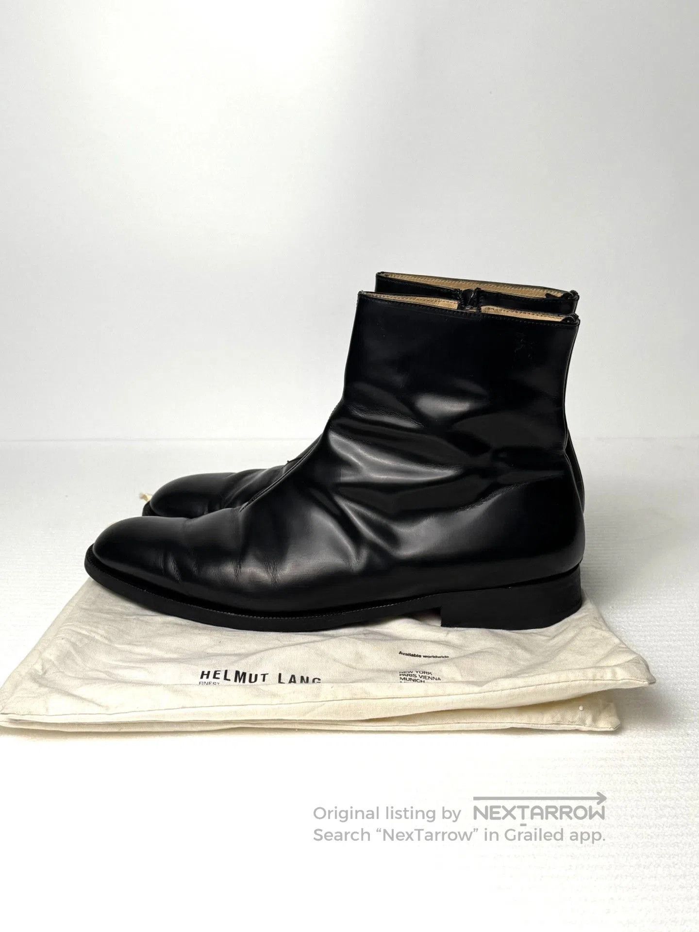 Helmut Lang Helmut Lang 2003 Zipper Leather Shoes. Size US 11 / EU 44 - 1 Thumbnail