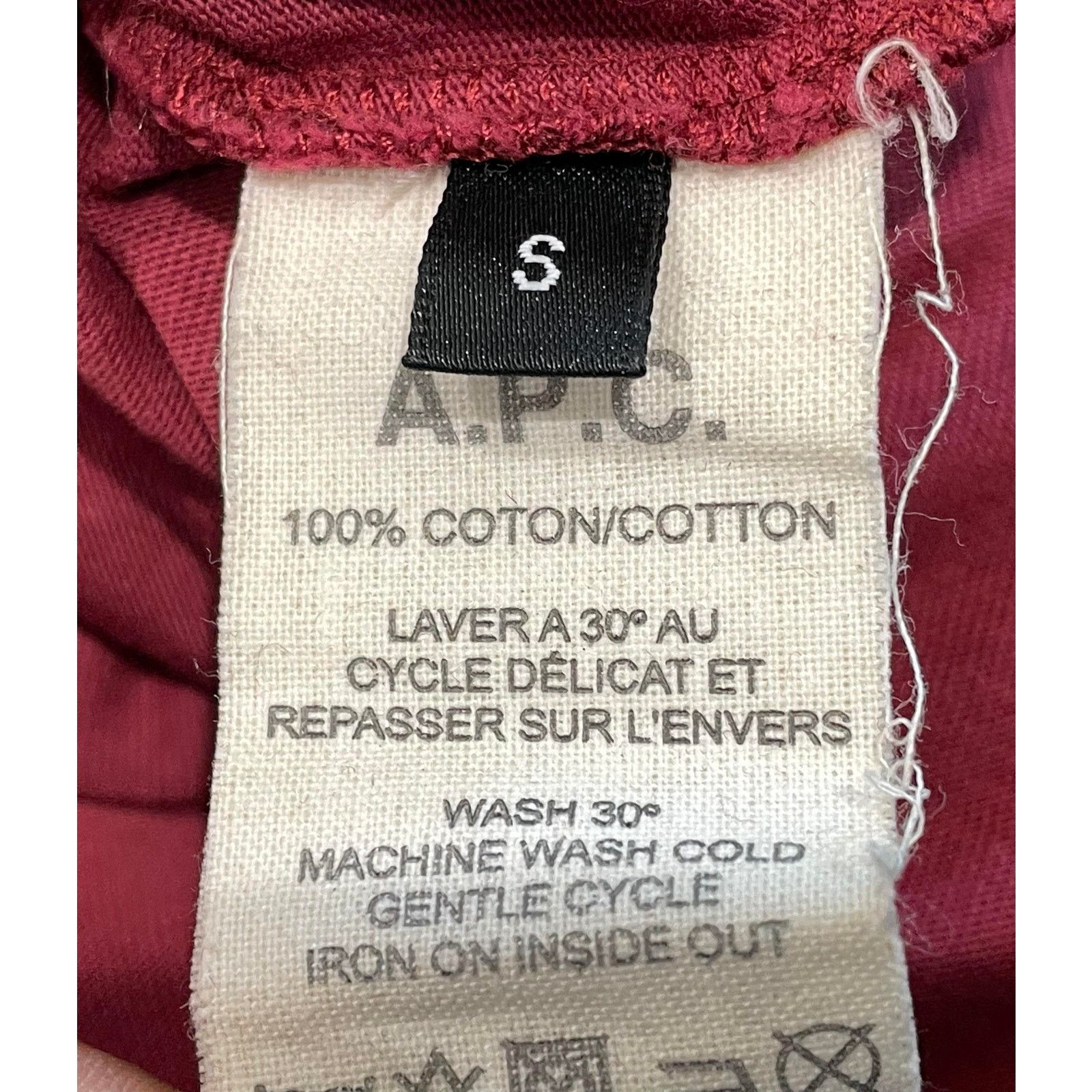 A.P.C. APC Tee Maroon Smiley Size US S / EU 44-46 / 1 - 4 Thumbnail