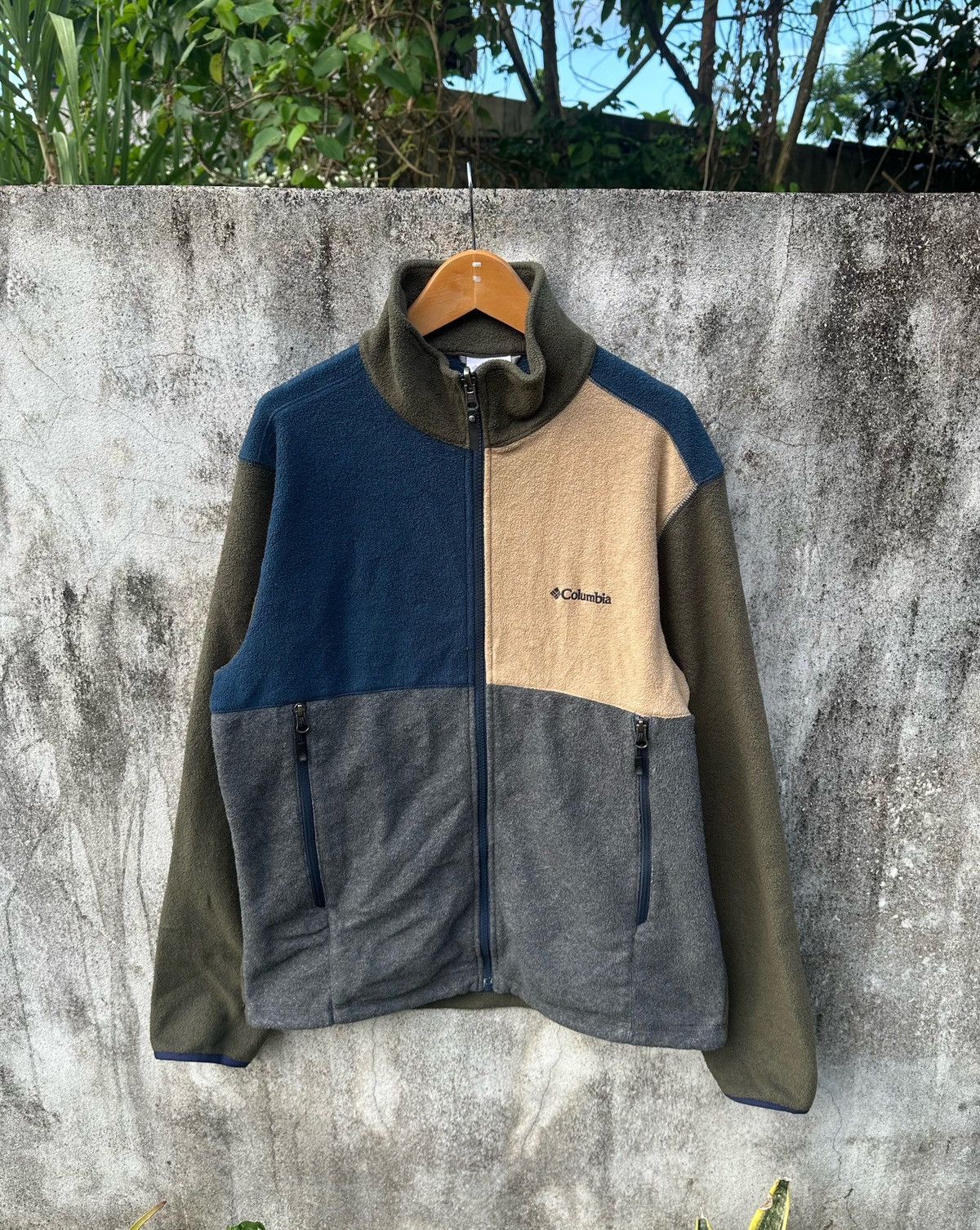 Columbia fleece multicolor zipper jacket