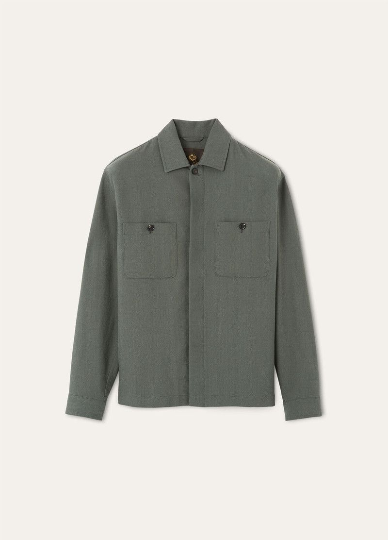 Loro Piana o1w1db10226 FAP1755 Alfred Overshirt in Dark Grey Size US L / EU 52-54 / 3 - 1 Thumbnail