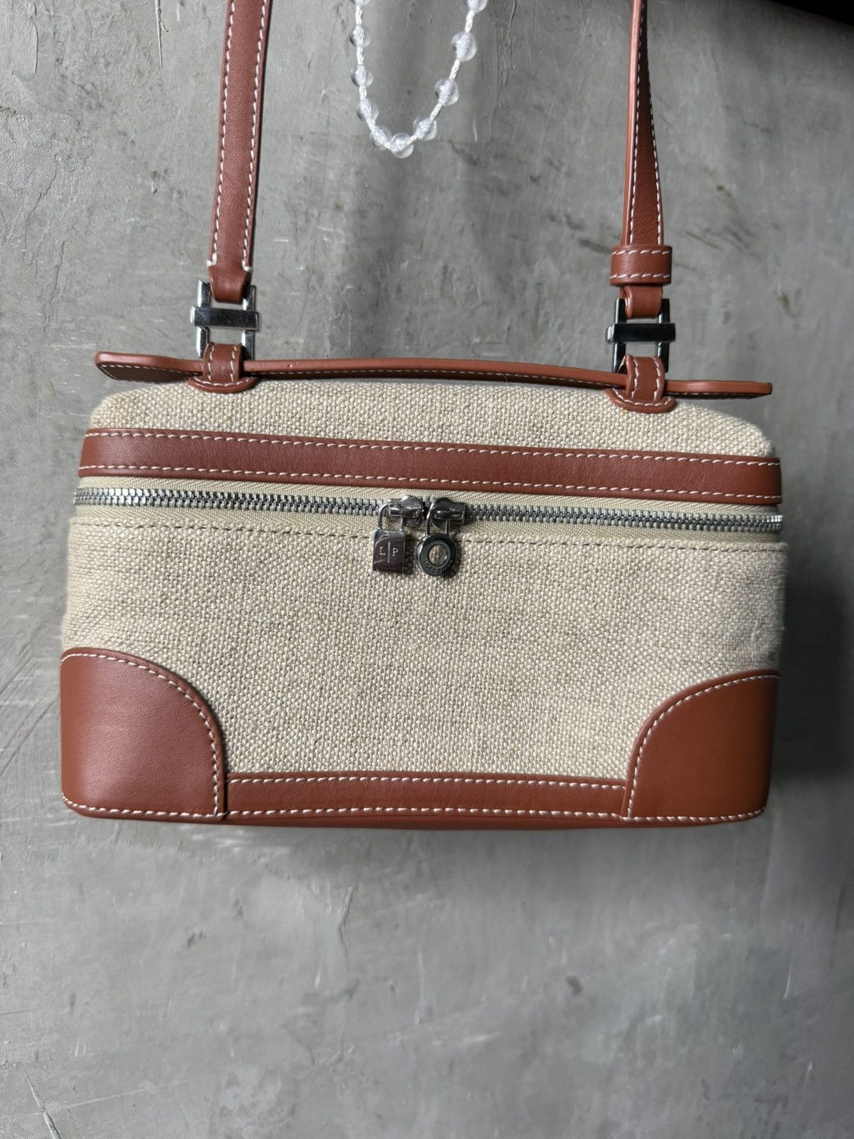 Loro Piana Loro Piana Extra Pocket L19 Canvas & Leather Top Handle Bag Size ONE SIZE - 1 Thumbnail