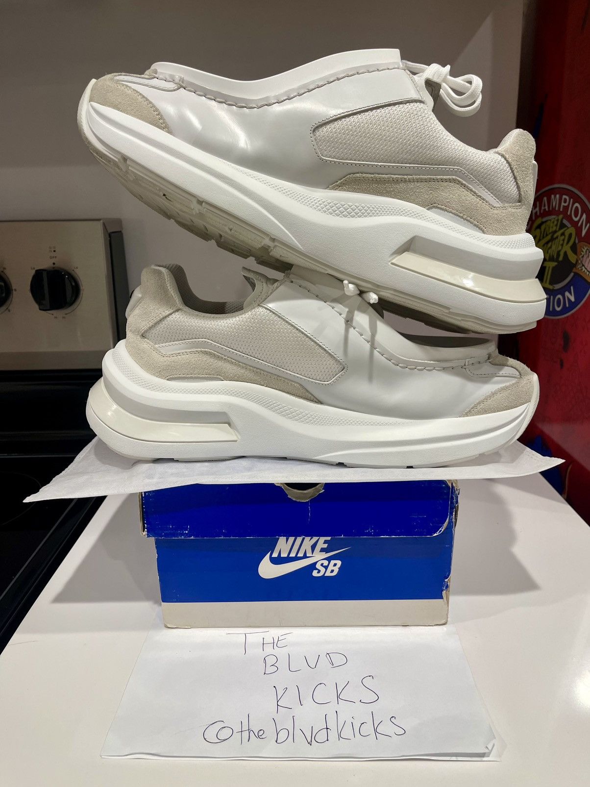 Prada Prada Systeme Brushed Leather Sneaker “White” Size US 10.5 / EU 43-44 - 4 Thumbnail