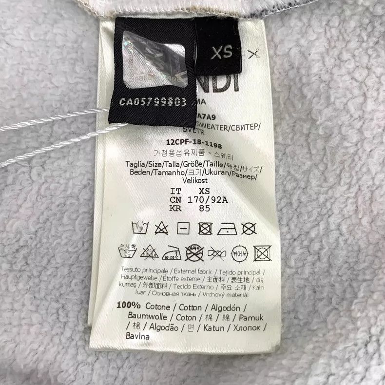 Fendi FENDI Brown logo letter full-print cotton crewneck long-sl Size US XS / EU 42 / 0 - 6 Thumbnail