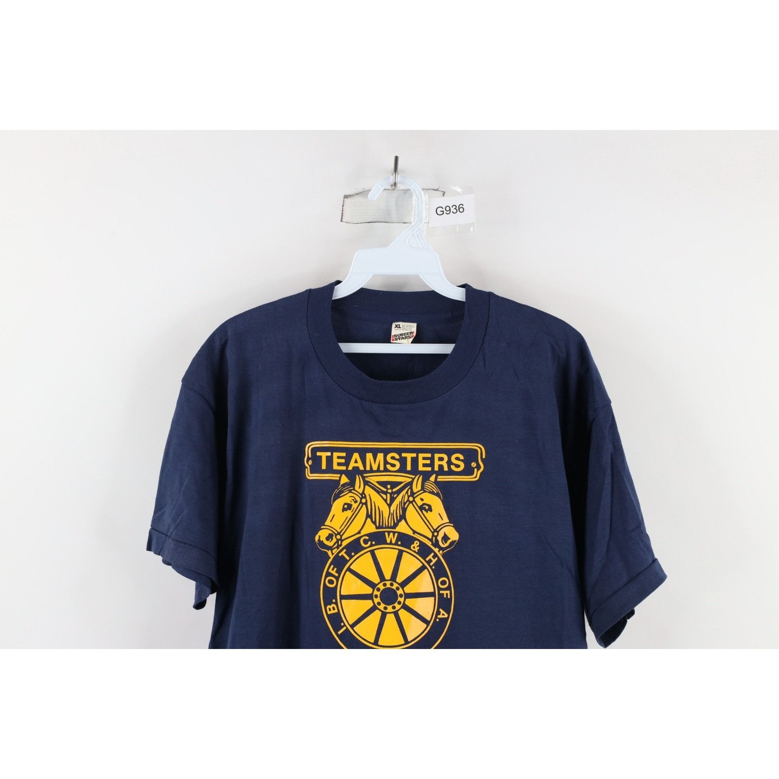 Vintage NOS Vintage 80s Local 20 Teamsters Union T-Shirt Size US XL / EU 56 / 4 - 2 Thumbnail