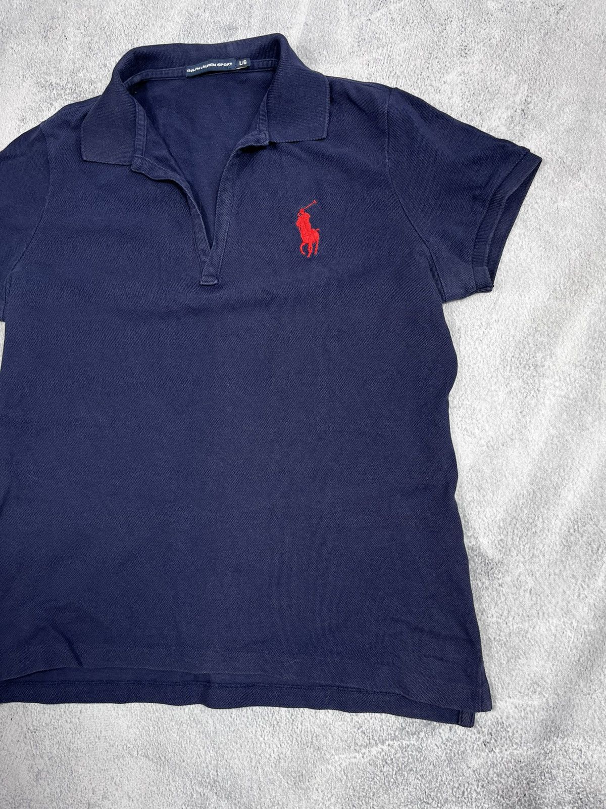Ralph Lauren Sport × Vintage Vintage Y2K Ralph Lauren Sport v neck big logo polo size L Size L / US 10 / IT 46 - 3 Thumbnail