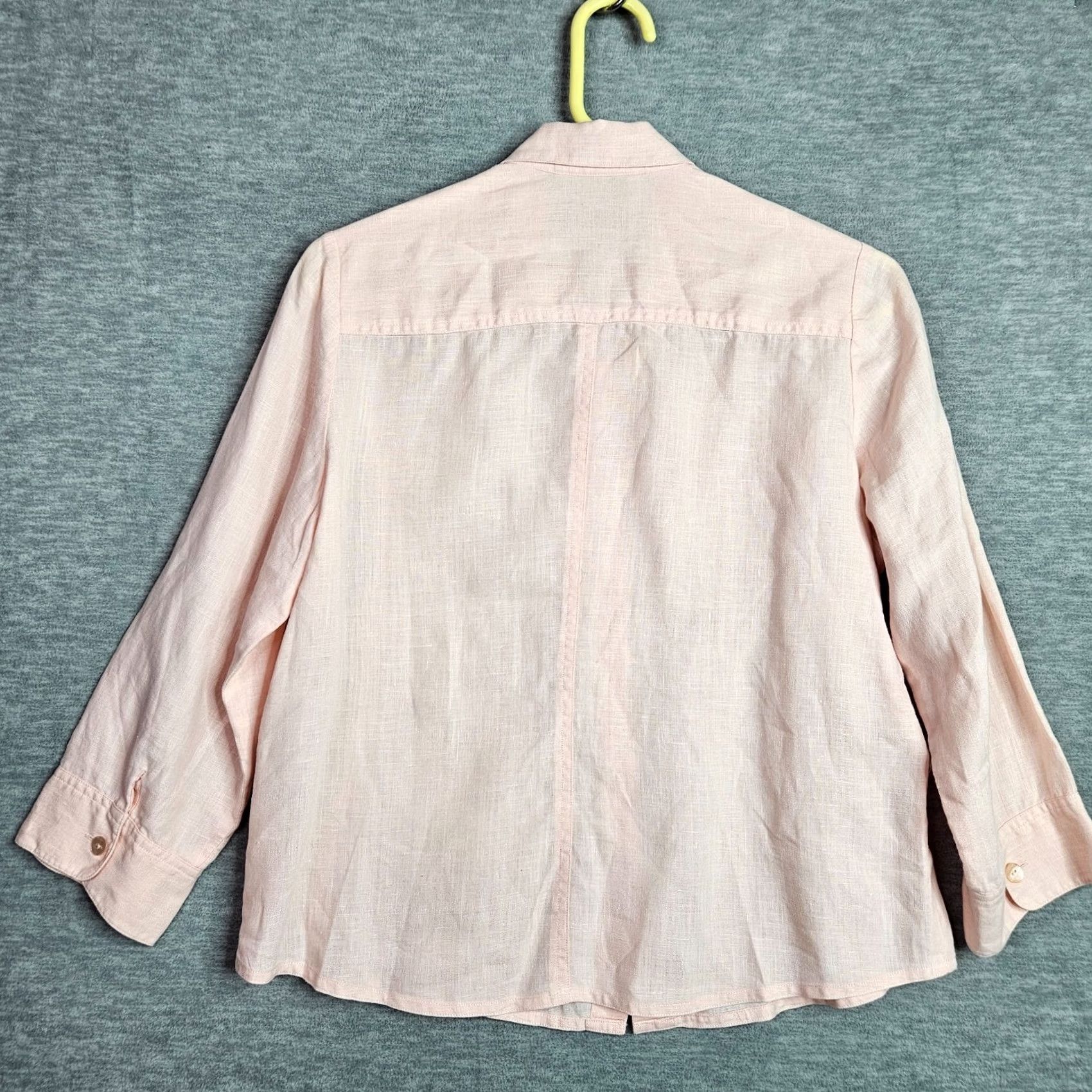 Vintage Sutton Studio Blouse Shirt Linen Light Pink Button Up Size 12 Women Regular XS? Size XL / US 12-14 / IT 48-50 - 2 Thumbnail