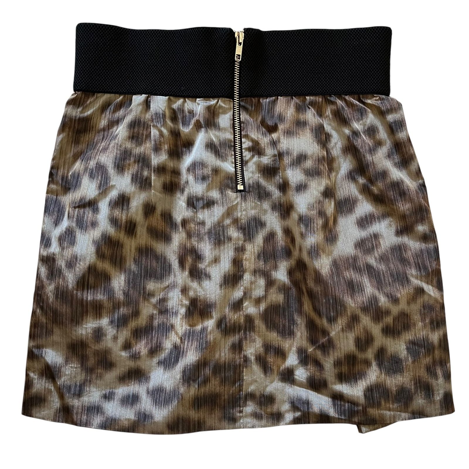 Veronica Beard Veronica Beard Leopard Print Silk Pleated Mini Skirt Size 28" / US 6 / IT 42 - 2 Thumbnail