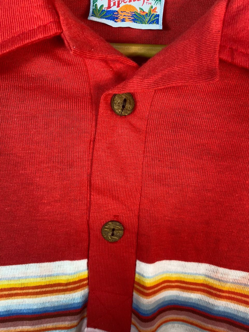 Vintage Vintage pipeline rainbow stripe polo shirt Size US M / EU 48-50 / 2 - 5 Thumbnail