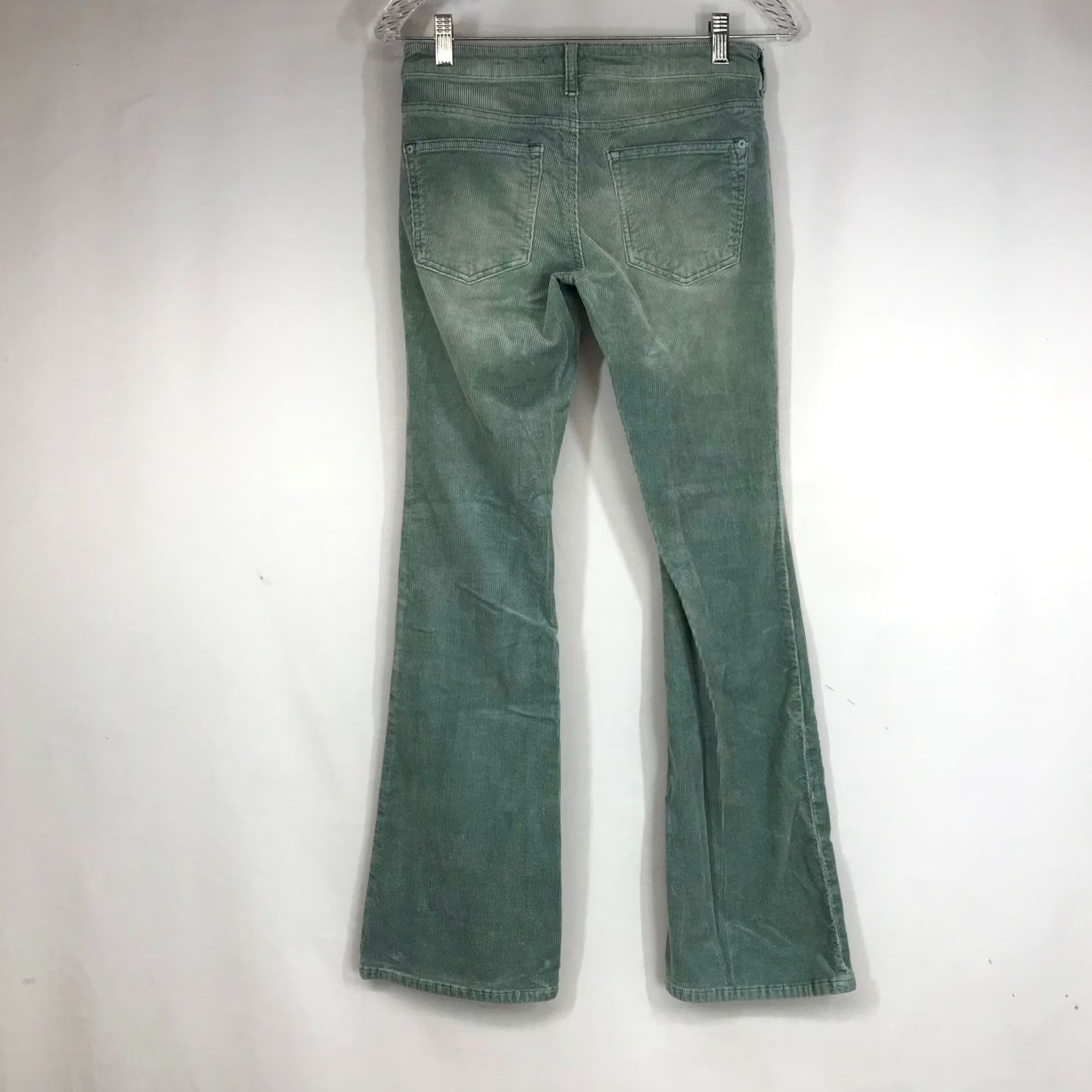 Vintage VINTAGE Pilcro and the Letterpress Corduroy Flare Pants Green 25 Front Patch Pockets Slim Flare Womens Size 42" / US 20 - 4 Thumbnail