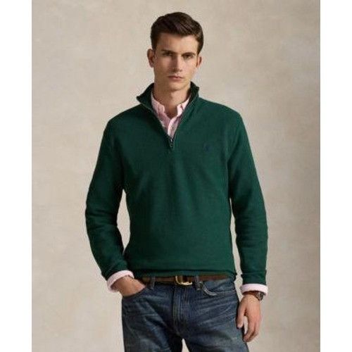 Polo Ralph Lauren Polo Ralph Lauren Mesh-Knit Cotton Quarter-Zip Sweater Men L Size US L / EU 52-54 / 3 - 5 Thumbnail