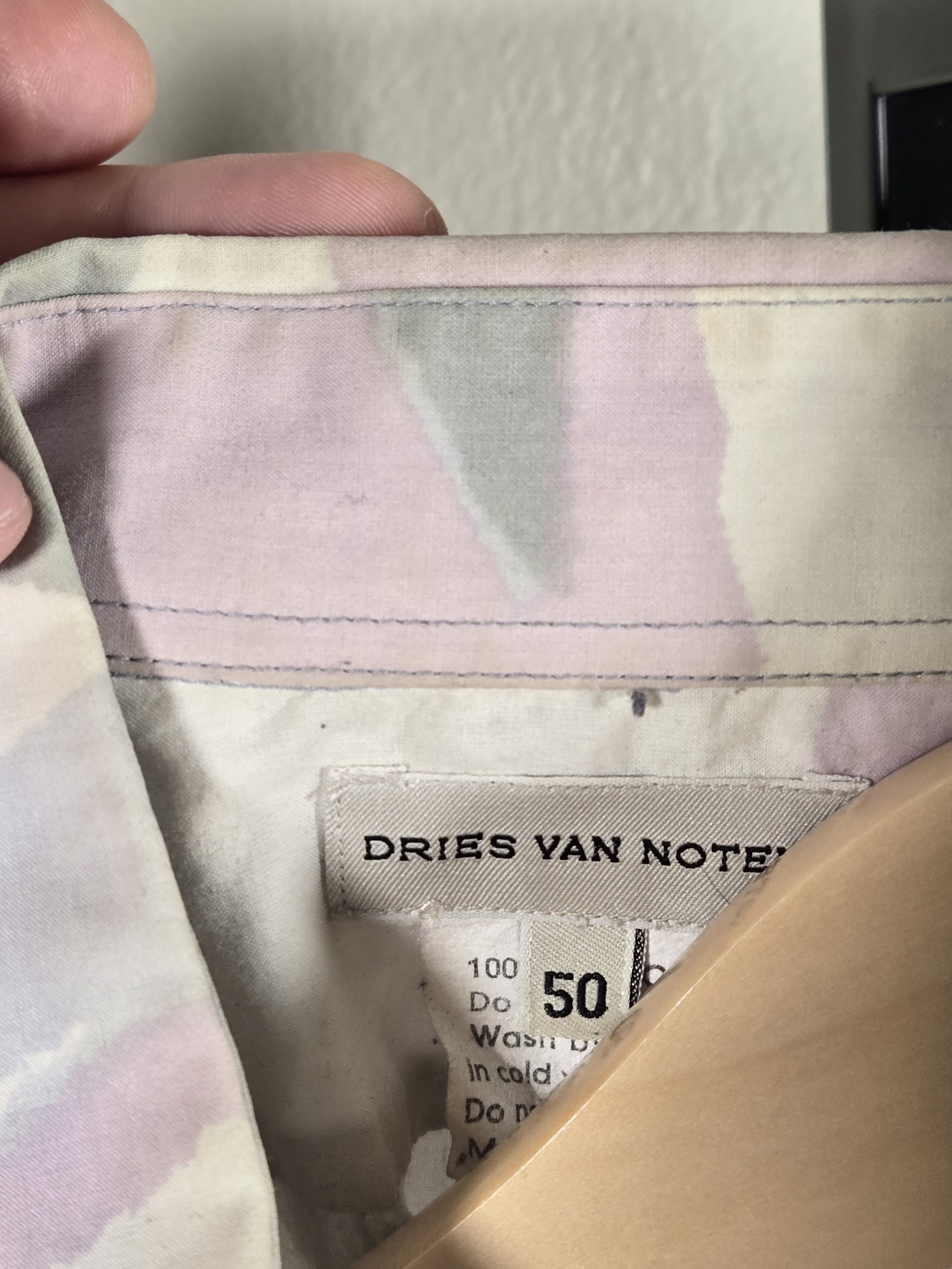 Dries Van Noten L/EU 50 Pastel Camouflage Short Sleeve Casual Shirt Size US M / EU 48-50 / 2 - 4 Thumbnail