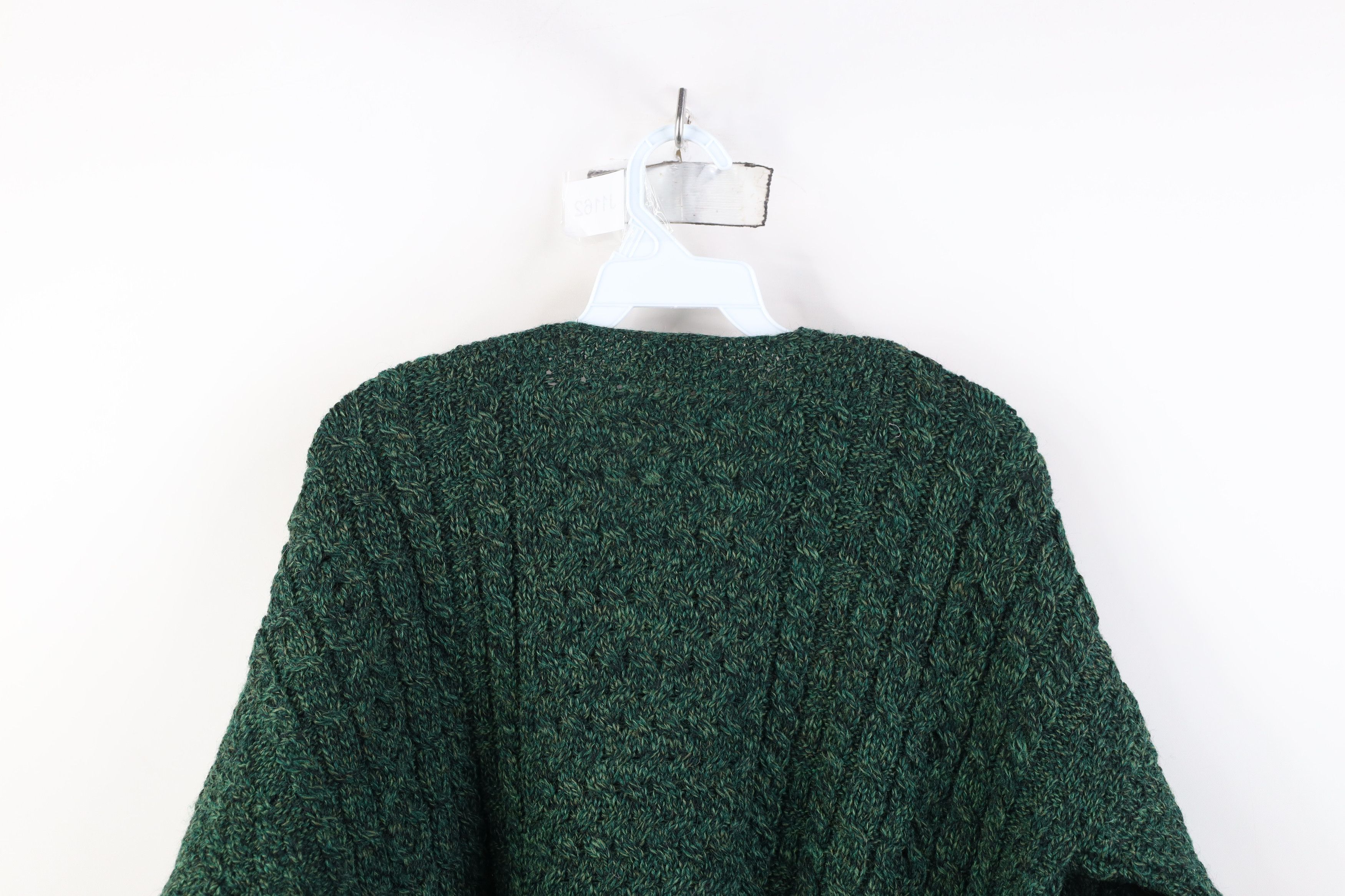 Vintage Vintage 90s Streetwear Fisherman Cable Knit Cardigan Sweater Size XL / US 12-14 / IT 48-50 - 10 Thumbnail