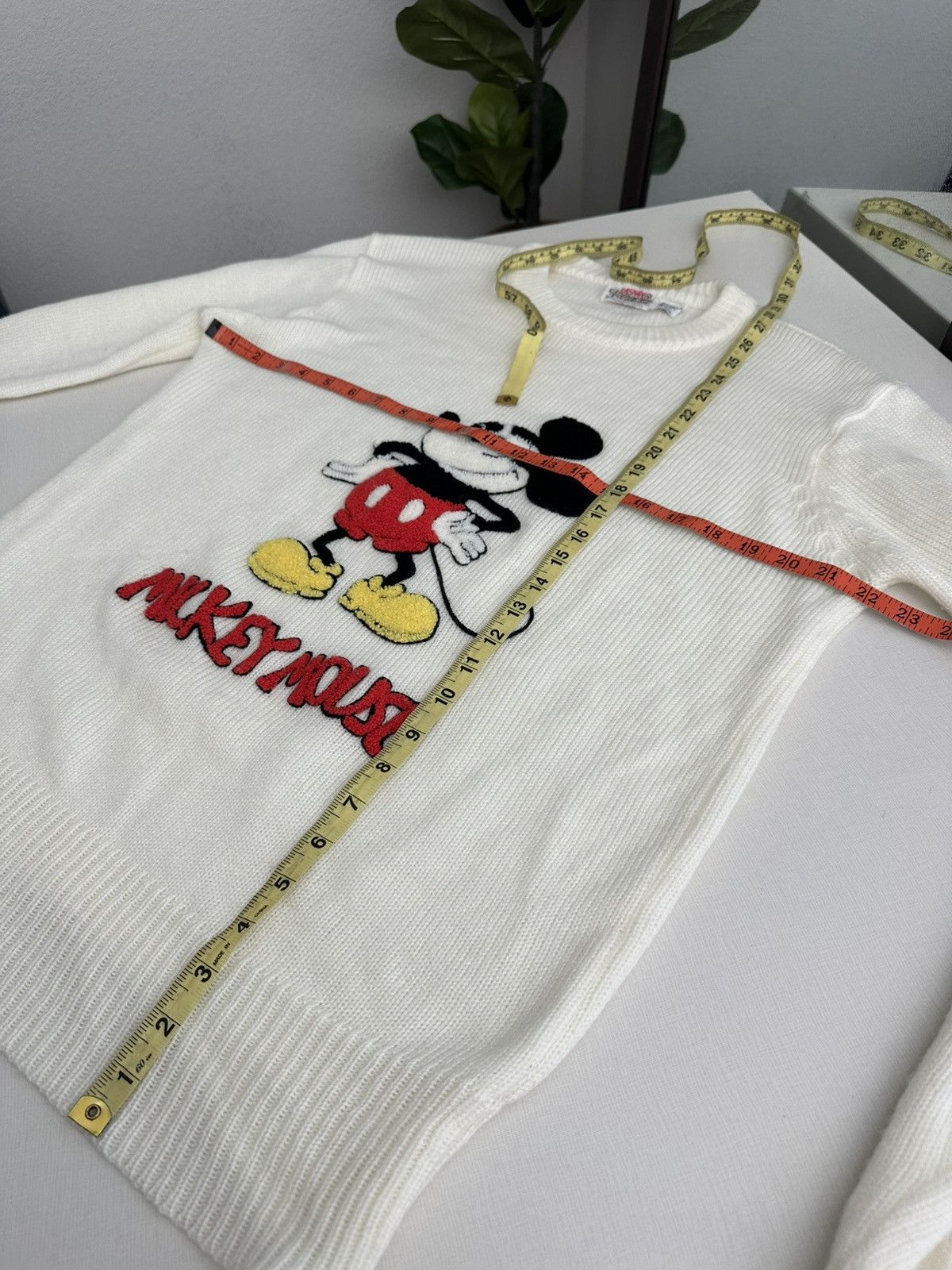 Disney VNTG 70s Disney Character Fashions Mickey Mouse Knit Sweater Size US L / EU 52-54 / 3 - 10 Thumbnail