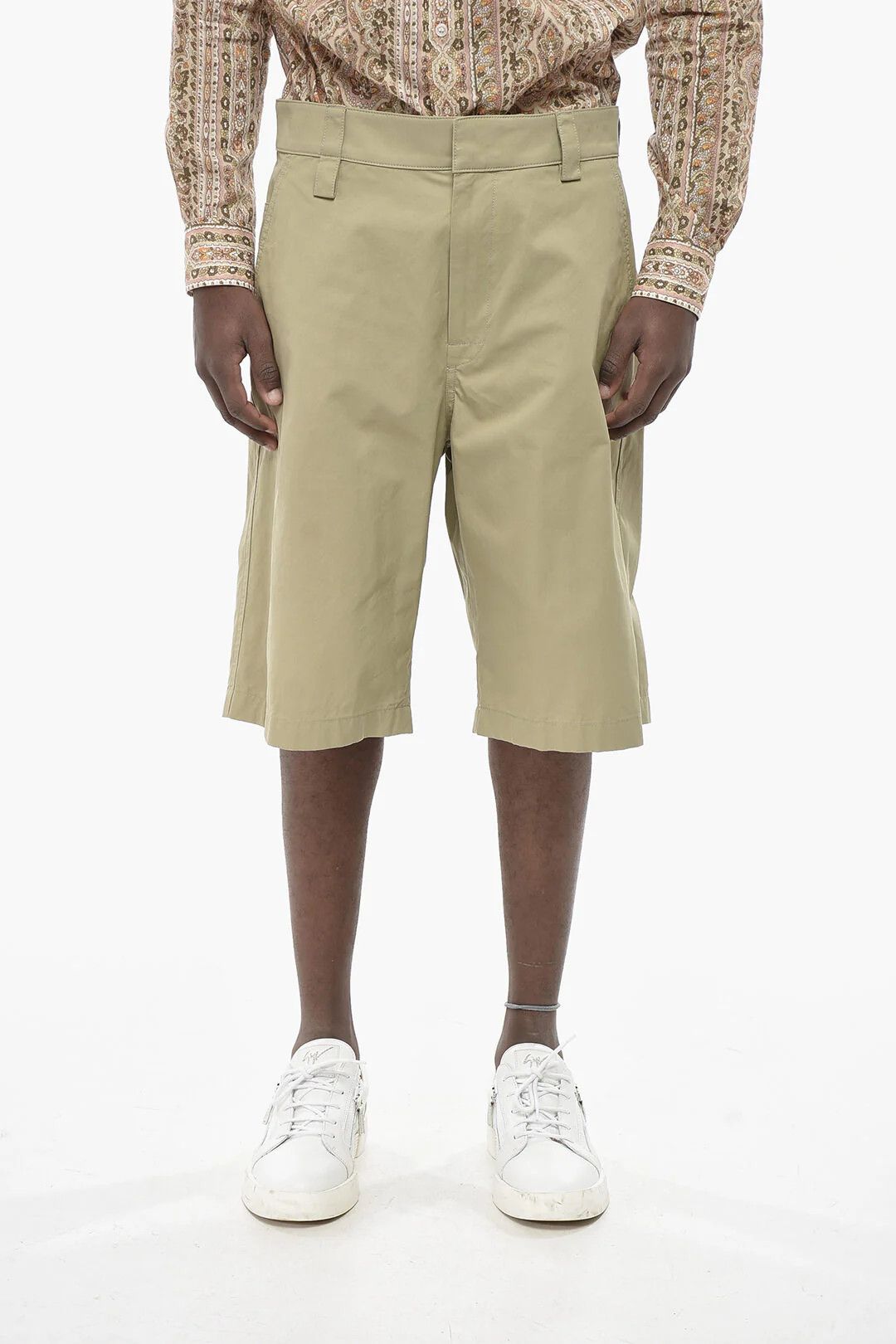 Bottega Veneta og1mm0426 Cotton Short in Beige Size US 30 / EU 46 - 1 Thumbnail
