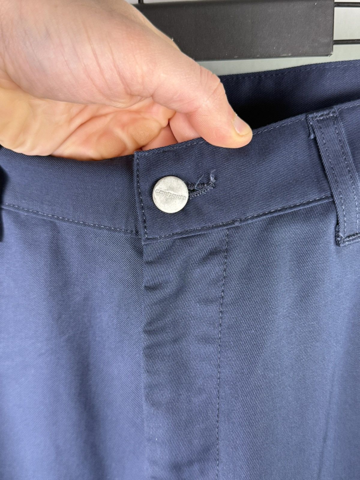 Carhartt × Carhartt Wip Carhartt WIP Presenter Shorts Navy Blue Street Classic Vibe Size US 33 - 3 Thumbnail