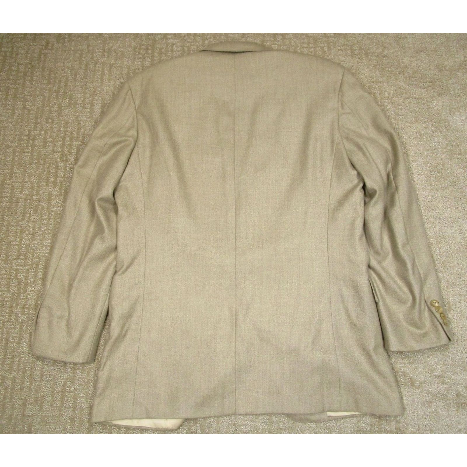 Loro Piana Hickey Freeman Sport Coat Beige Cashmere 2 Piece Blazer Men 43 Long Vintage 100% Loro Piana USA Men Size 46R - 3 Thumbnail