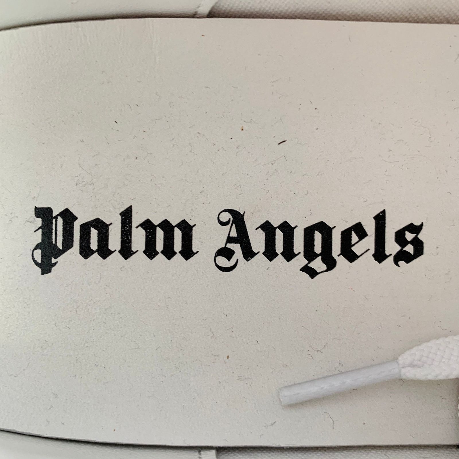 Palm Angels Size 9 White Black Leather Lace-Up Low Top Sneakers Size US 9 / EU 42 - 7 Thumbnail