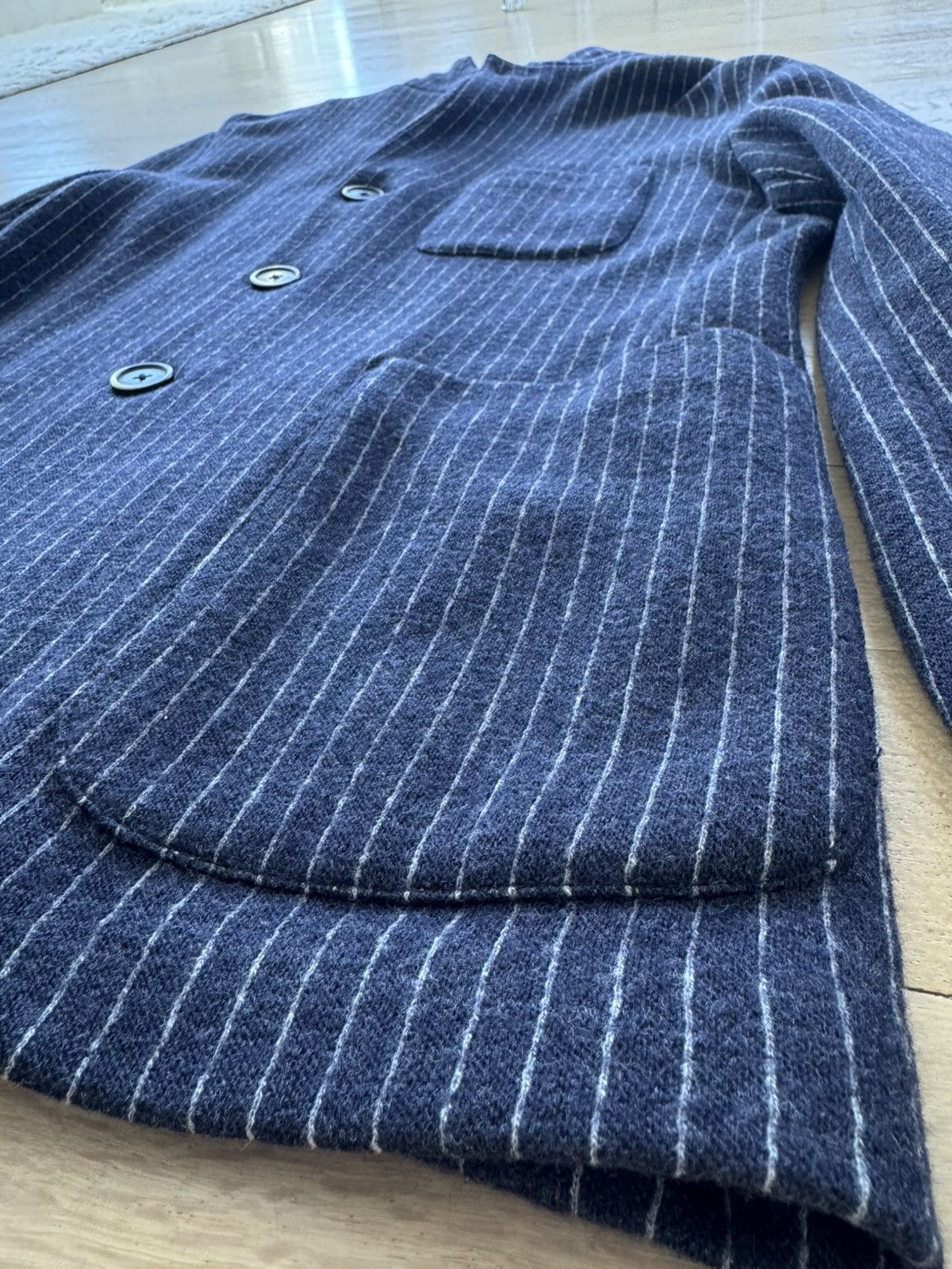 Barena Blue pinstripe blazer Size 40R - 4 Thumbnail