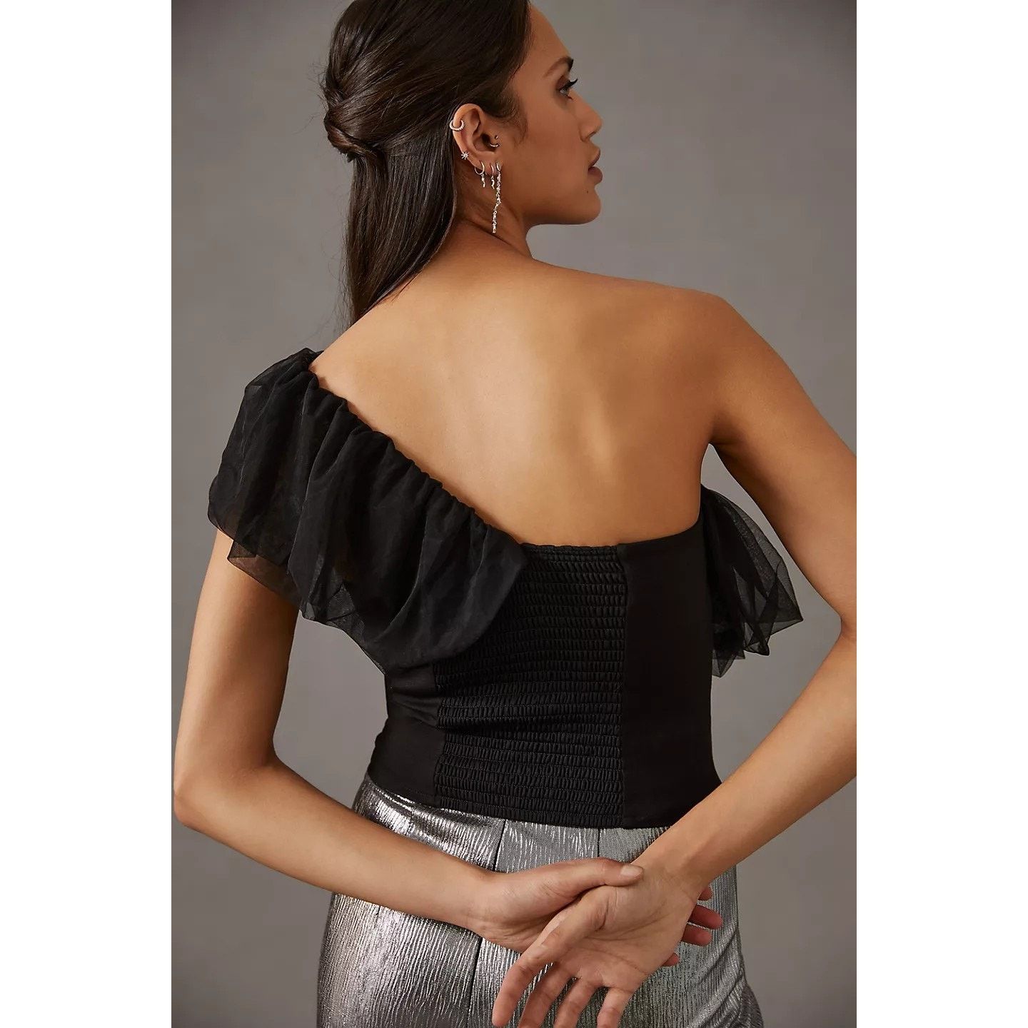 Anthropologie Anthropologie Sunday in Brooklyn One-Shoulder LARGE PETITE Size L / US 10 / IT 46 - 6 Thumbnail