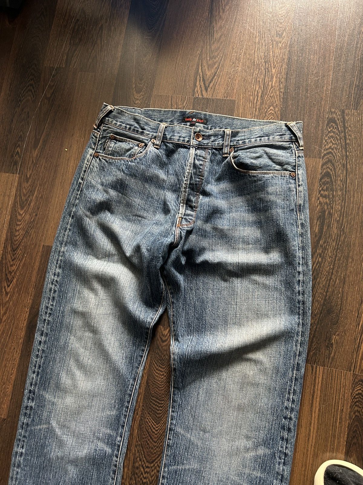 Paul Smith Red Ear × Vintage 💥 VINTAGE 💥 Paul Smith Red Ear Selvedge Distressed Jeans Size US 36 / EU 52 - 2 Thumbnail